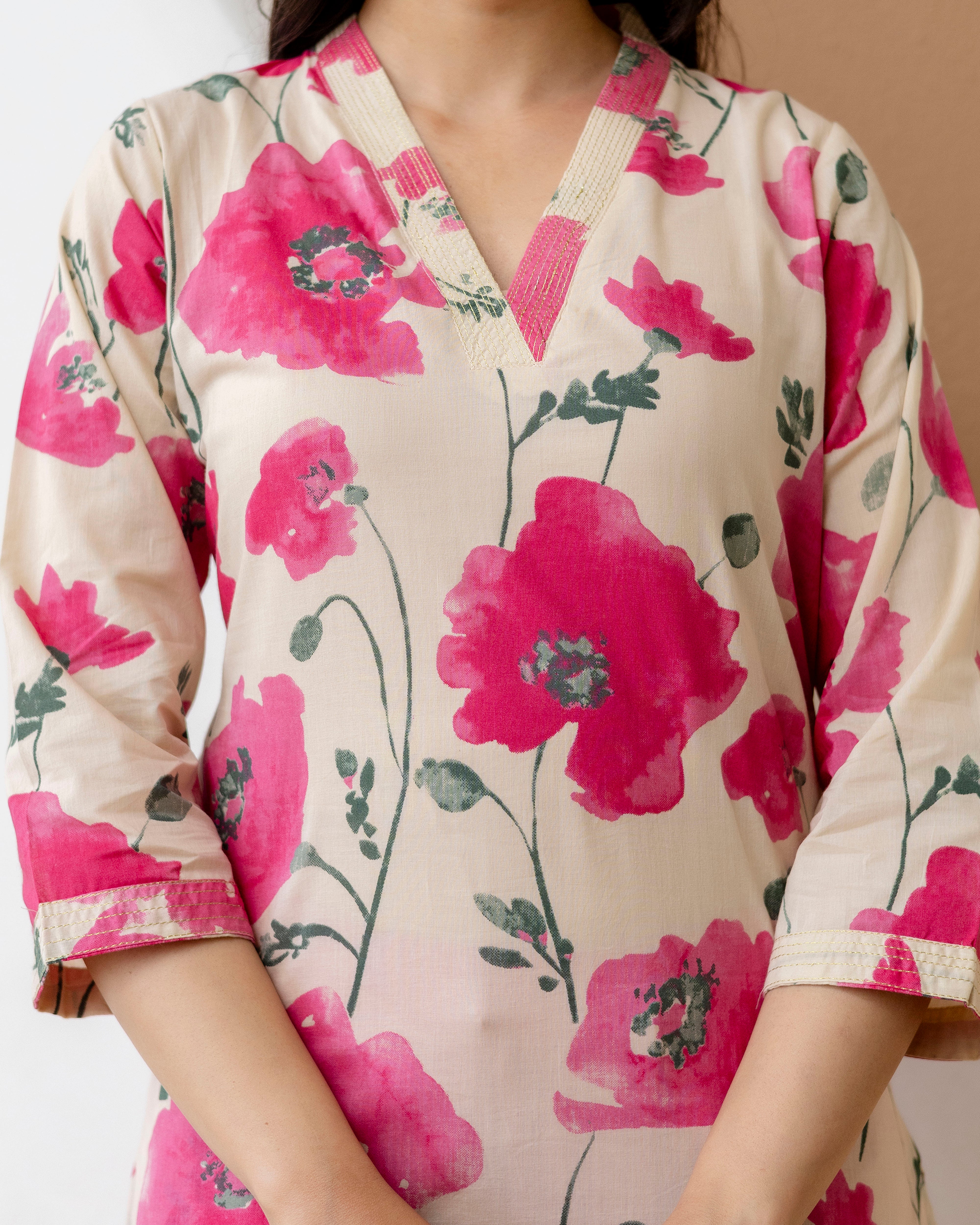 PHOOLWARI CHARM STRAIGHT KURTA