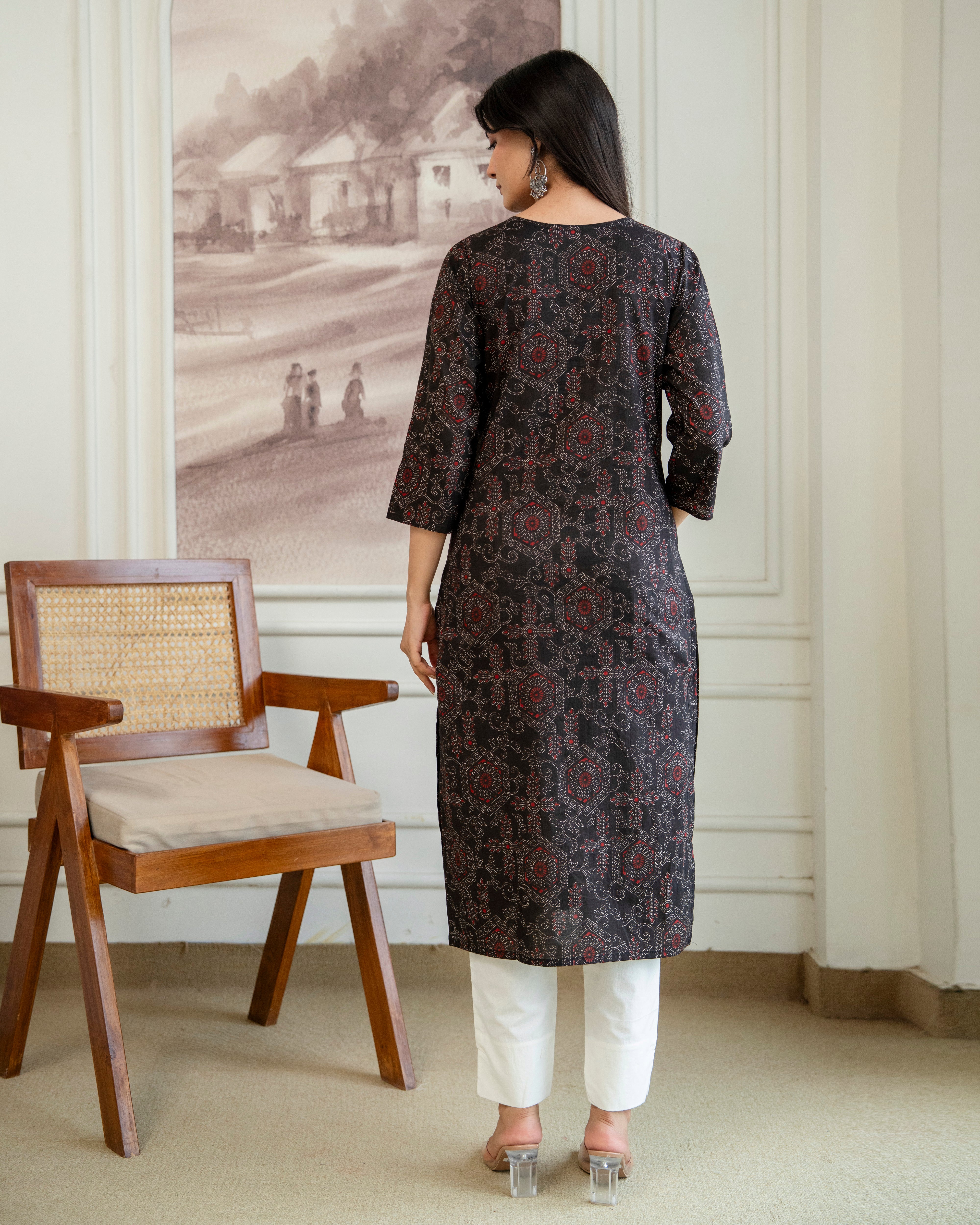 Kalindi Pure Cotton Straight Kurta