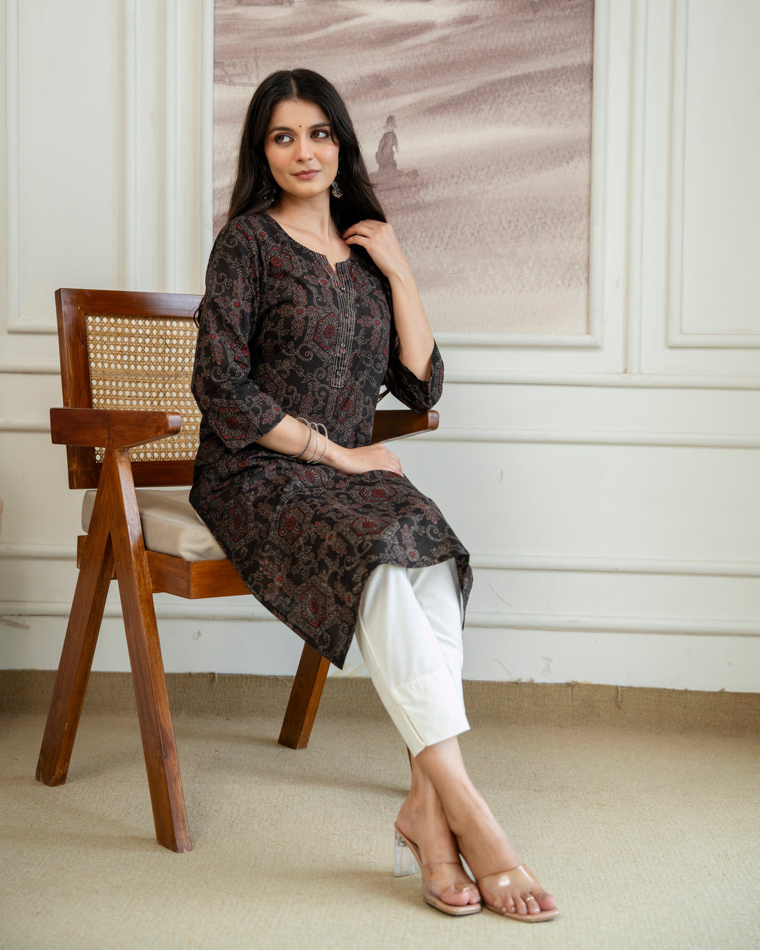 Kalindi Pure Cotton Straight Kurta