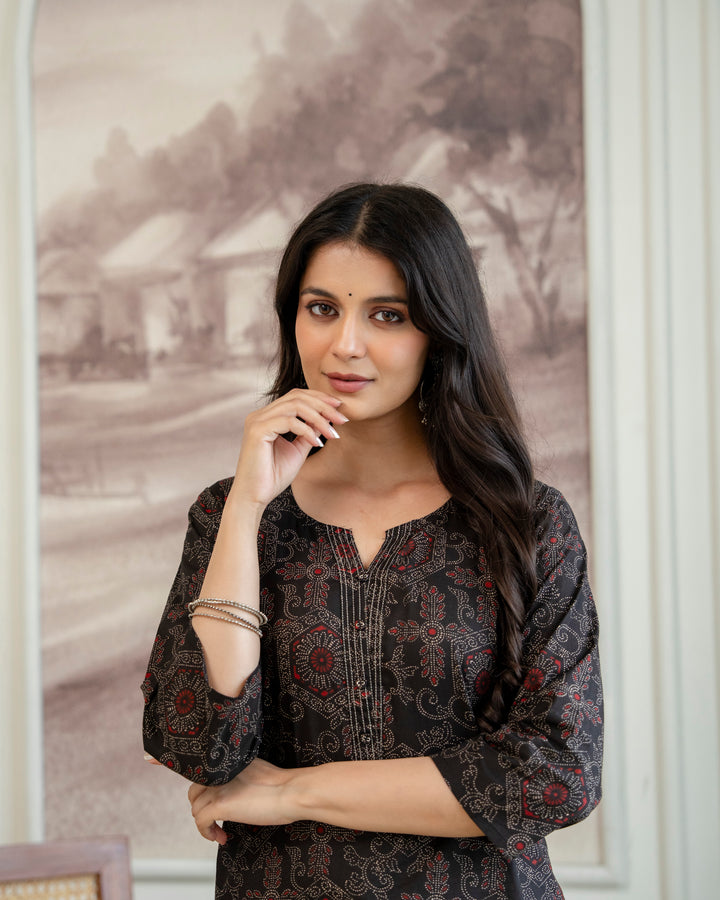 Kalindi Pure Cotton Straight Kurta