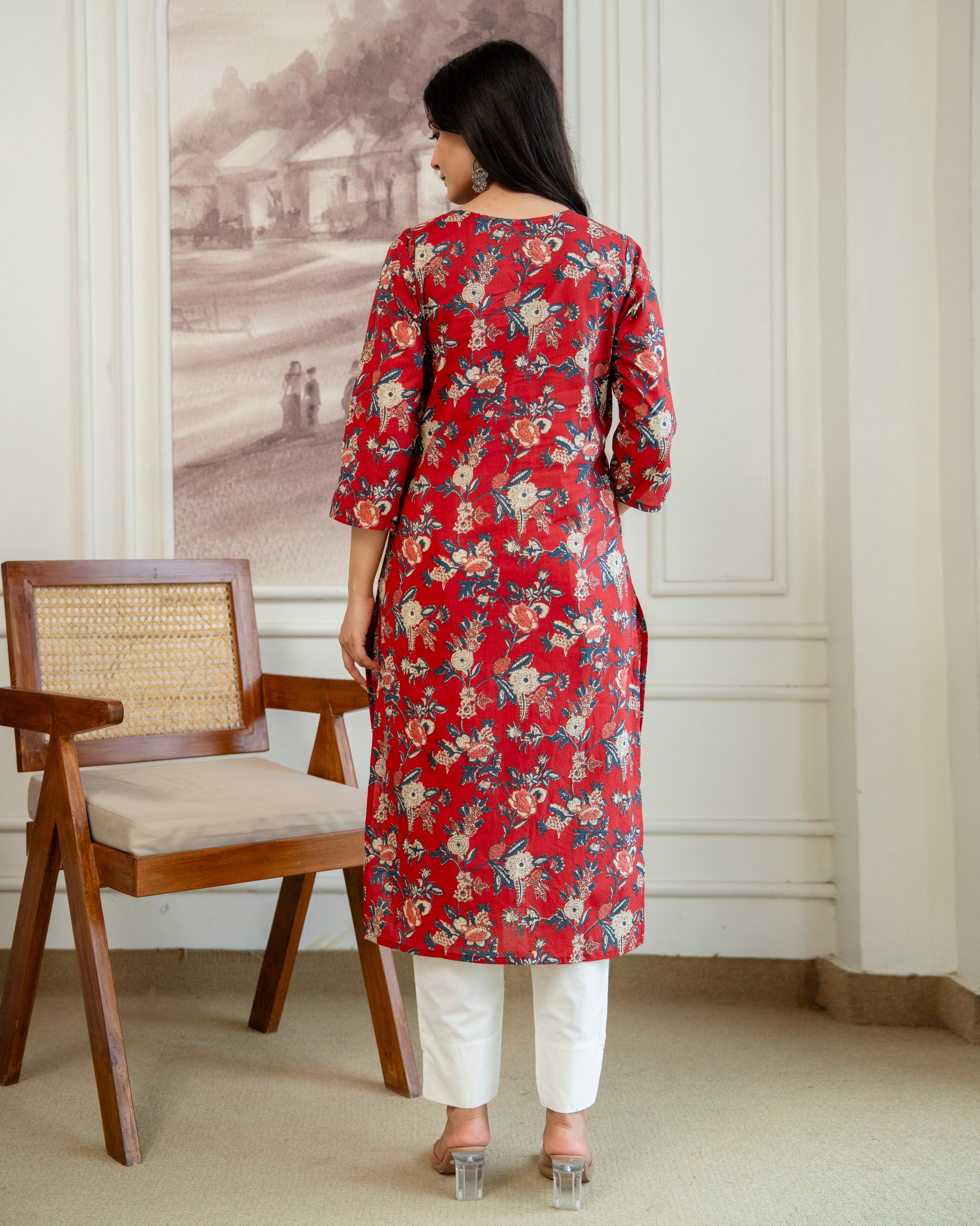 Rajni  Pure Cotton Straight Kurta