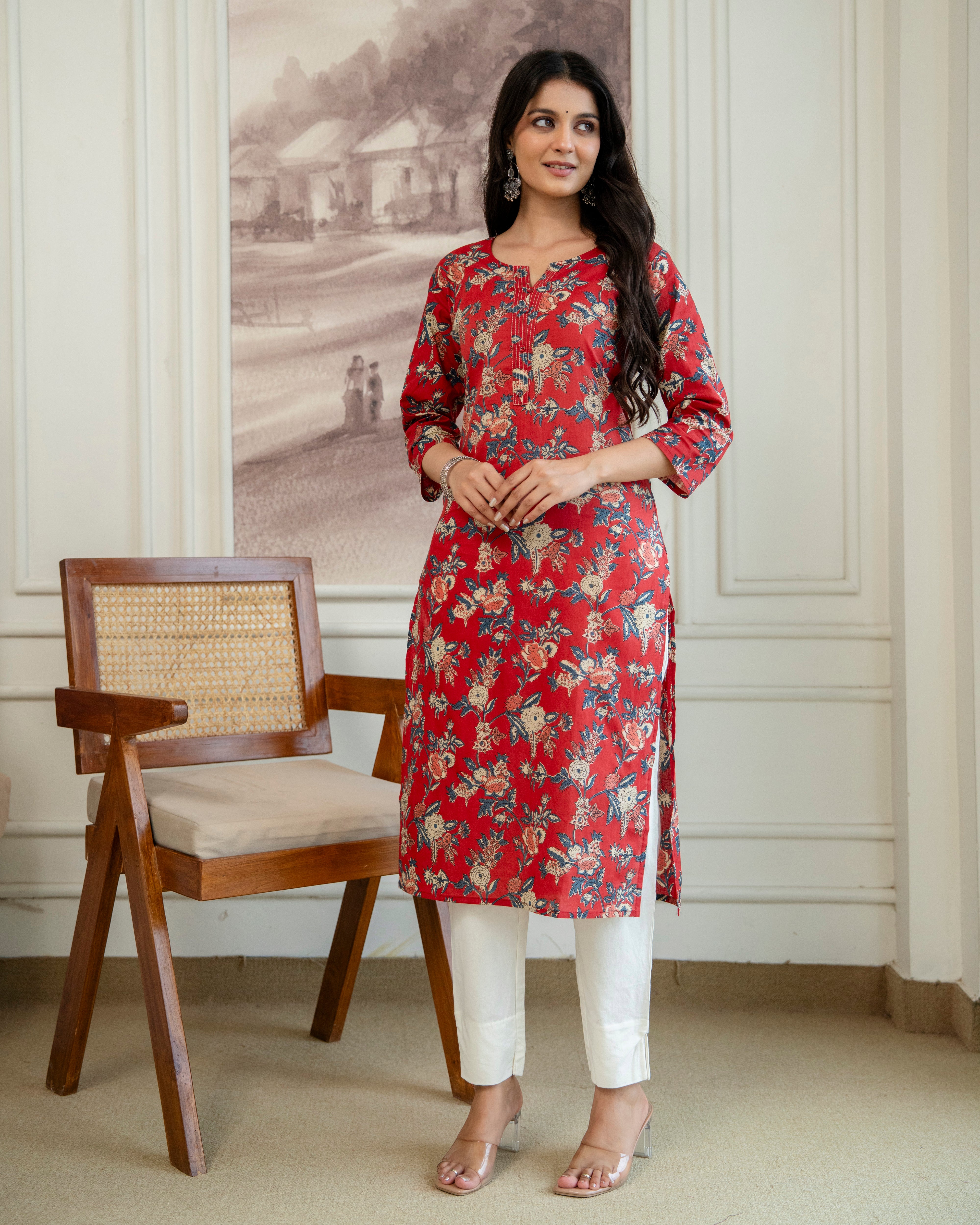 Rajni  Pure Cotton Straight Kurta