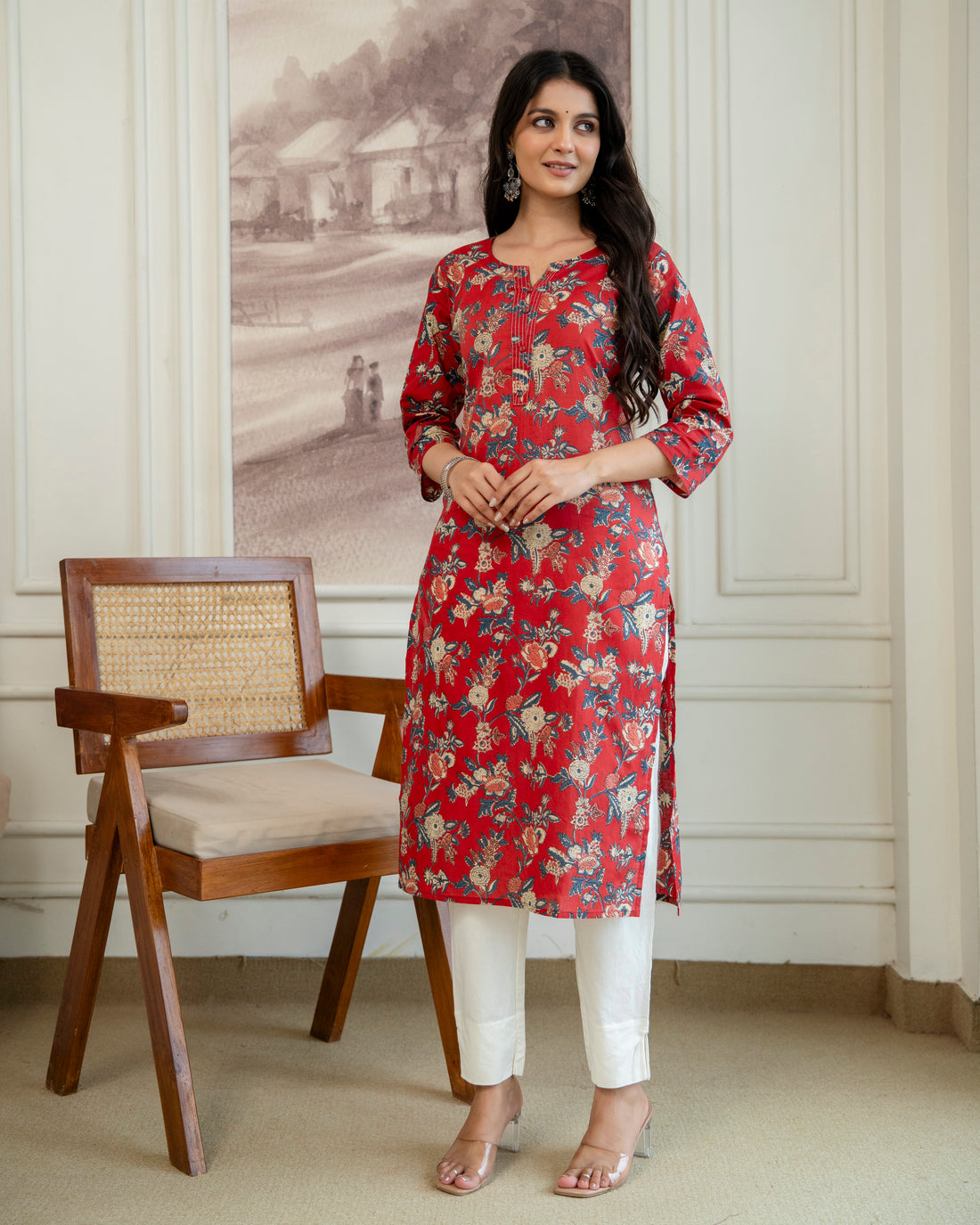 Rajni  Pure Cotton Straight Kurta