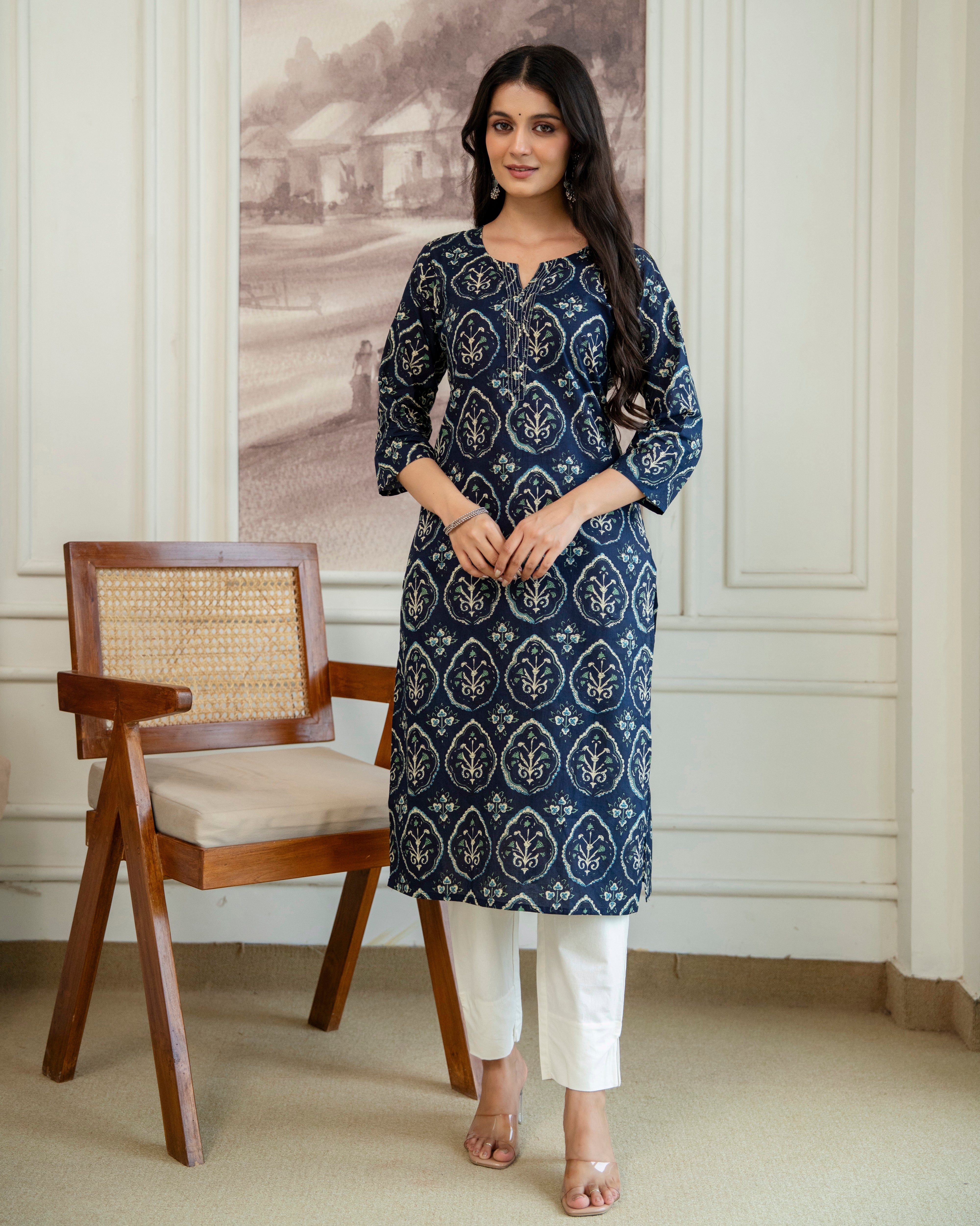 Nilaya Pure Cotton Straight Kurta