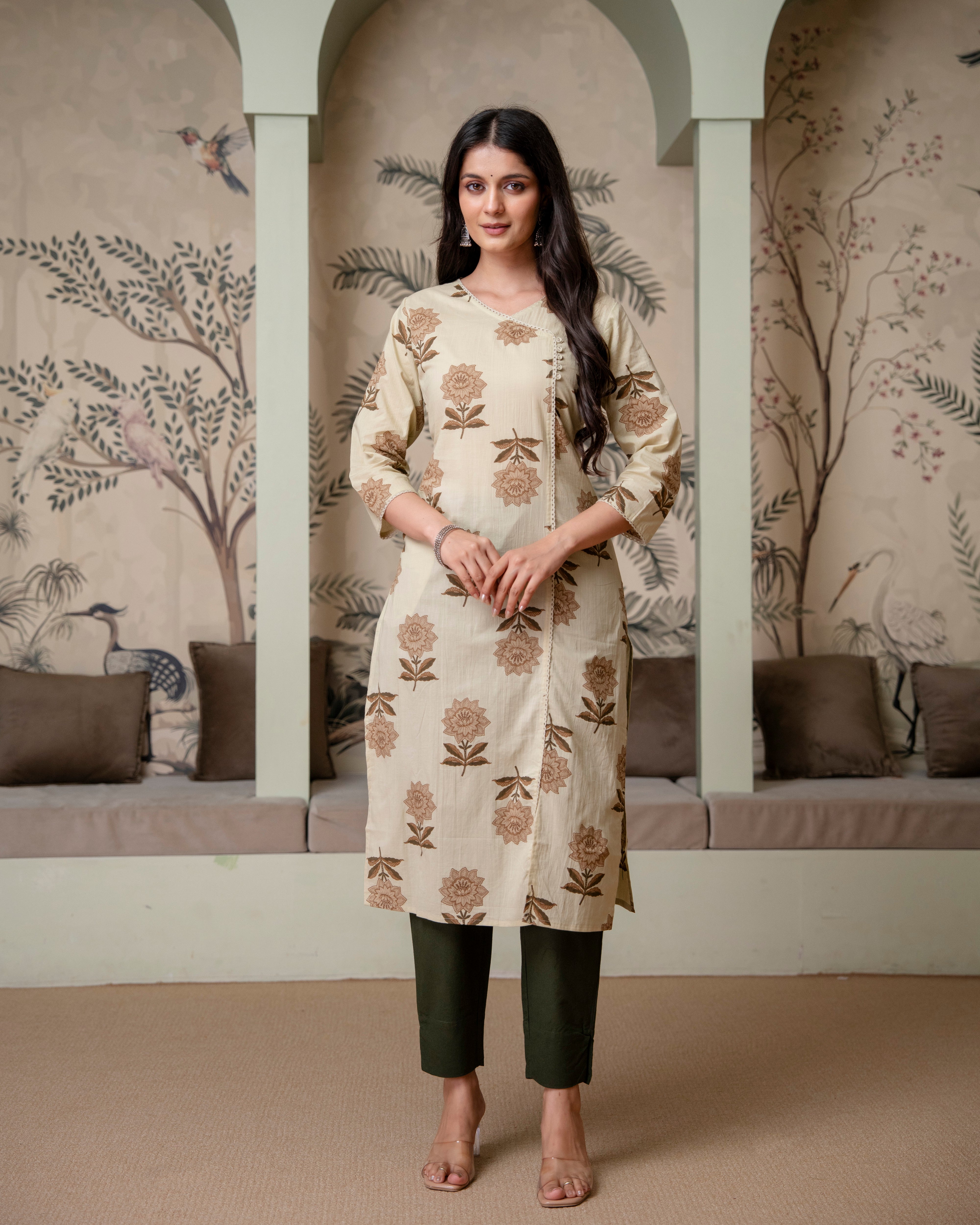 Rajeshwari Pure Cotton Angrakha Kurta