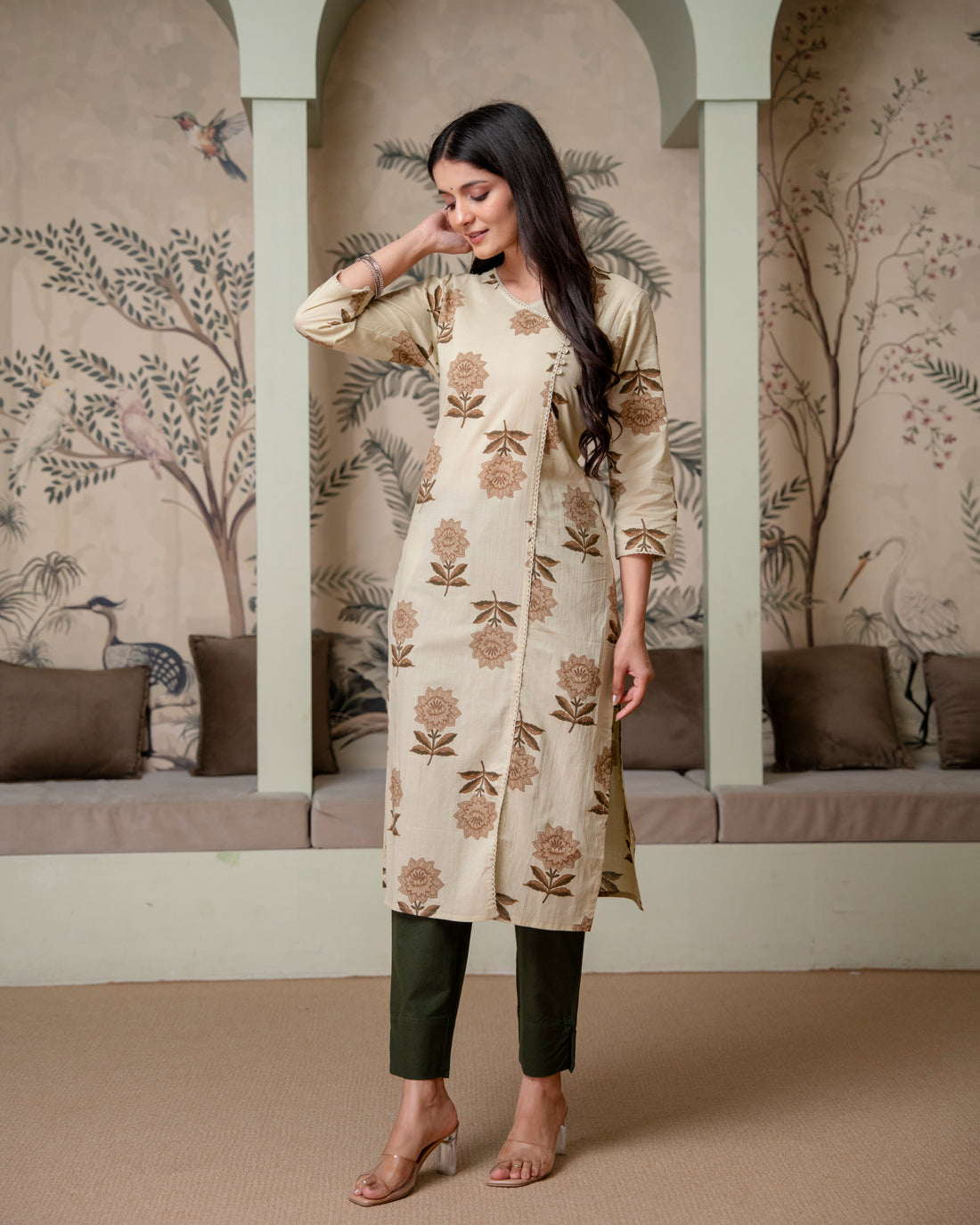Rajeshwari Pure Cotton Angrakha Kurta