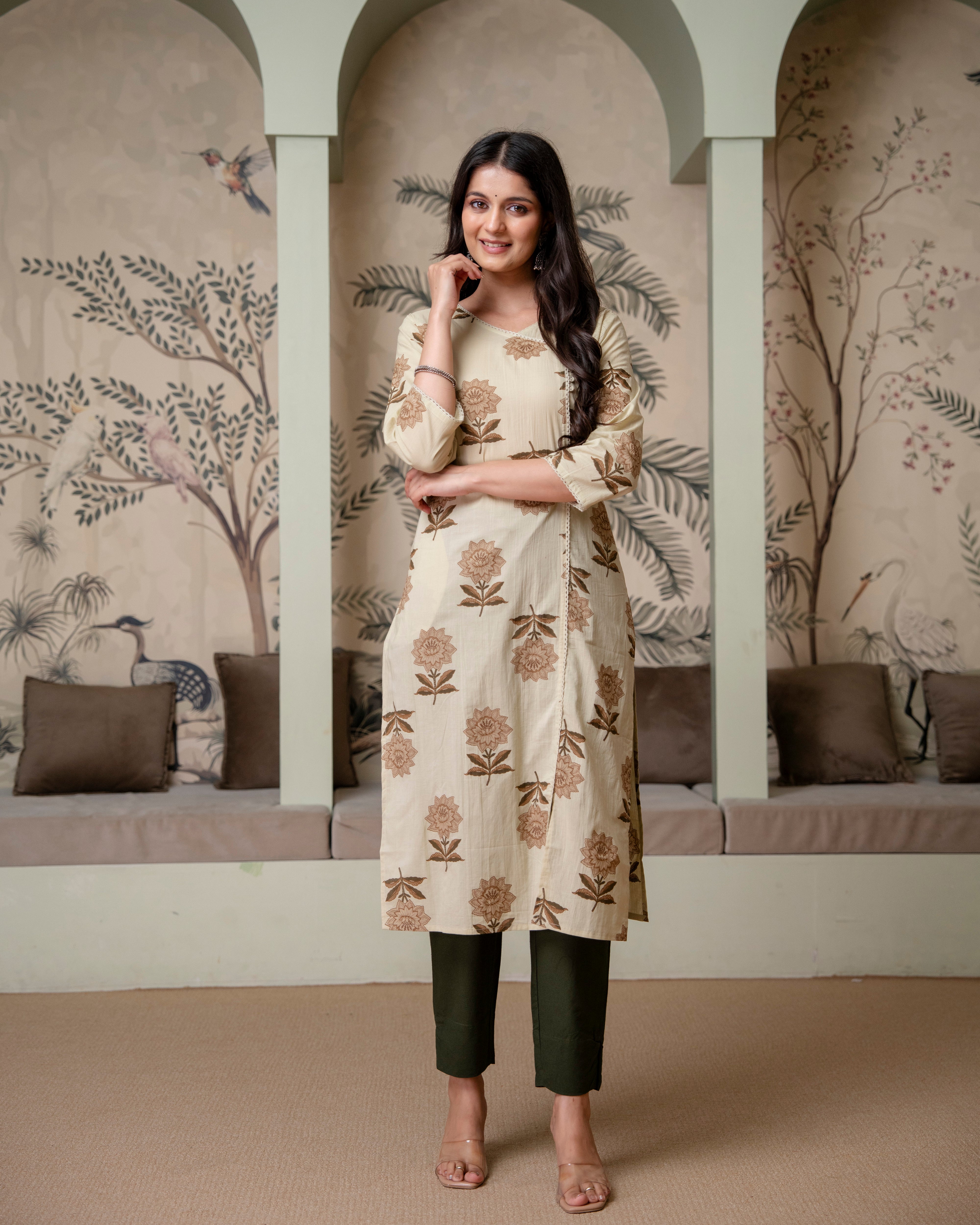 Rajeshwari Pure Cotton Angrakha Kurta