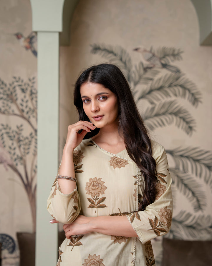 Rajeshwari Pure Cotton Angrakha Kurta