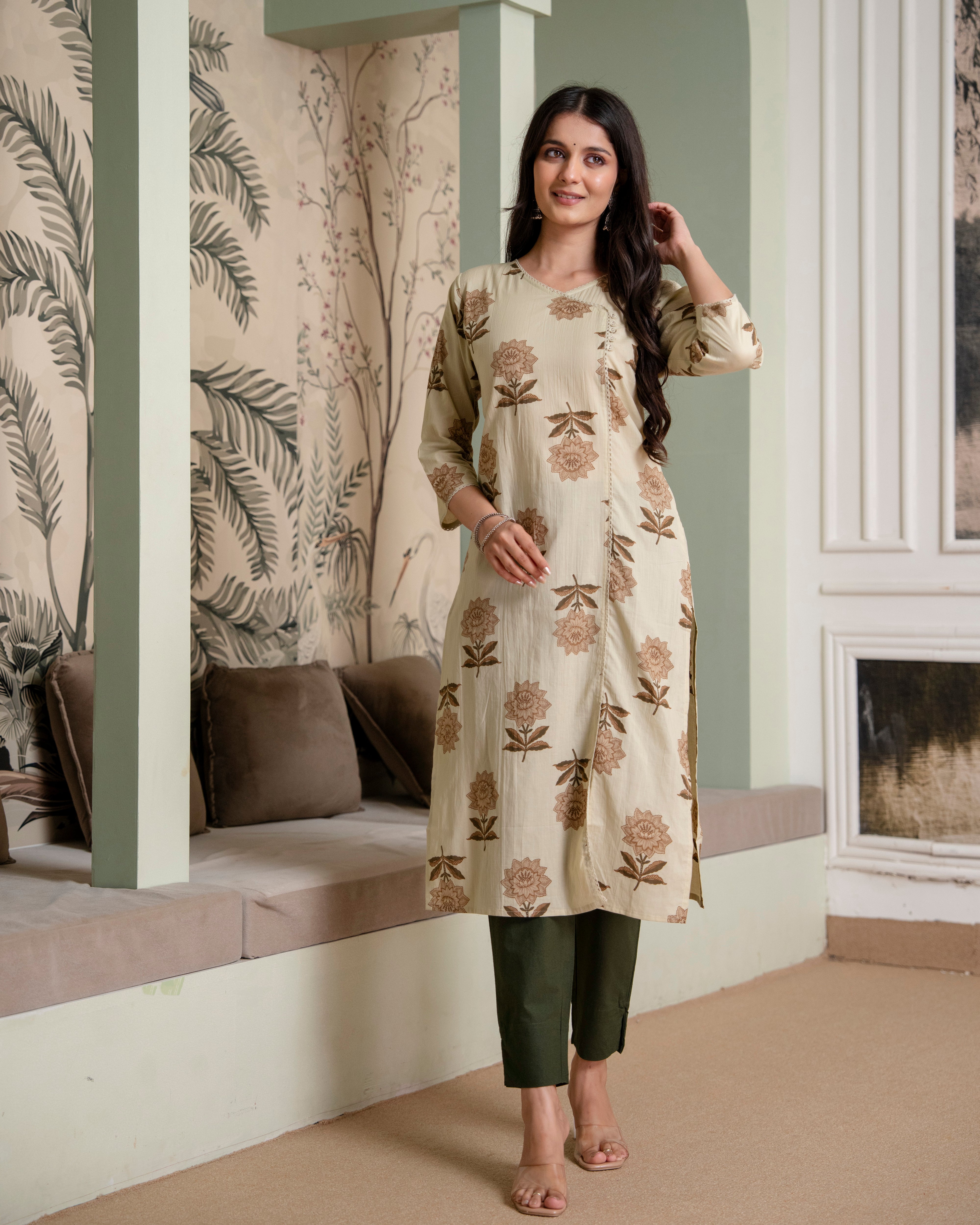 Rajeshwari Pure Cotton Angrakha Kurta