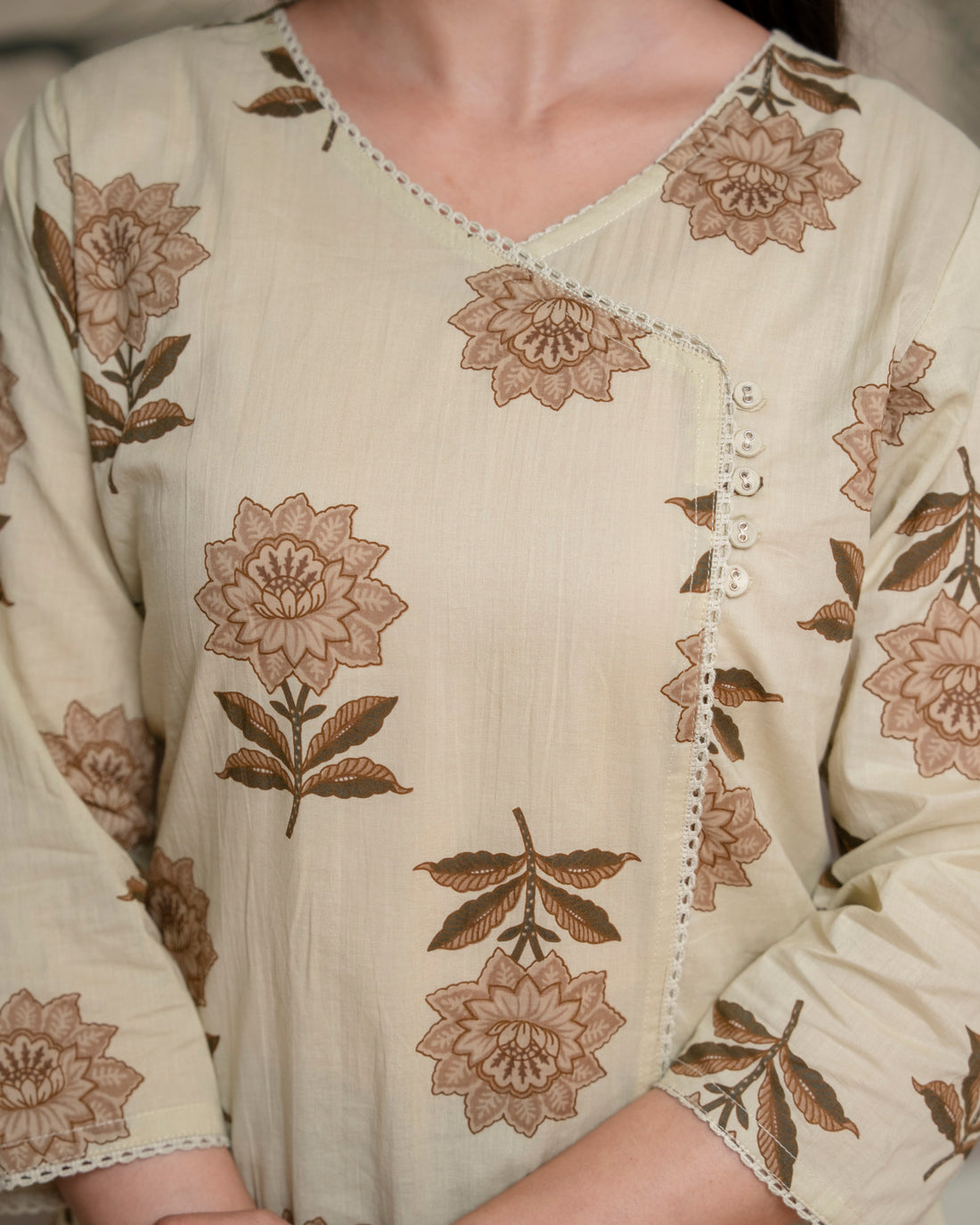 Rajeshwari Pure Cotton Angrakha Kurta