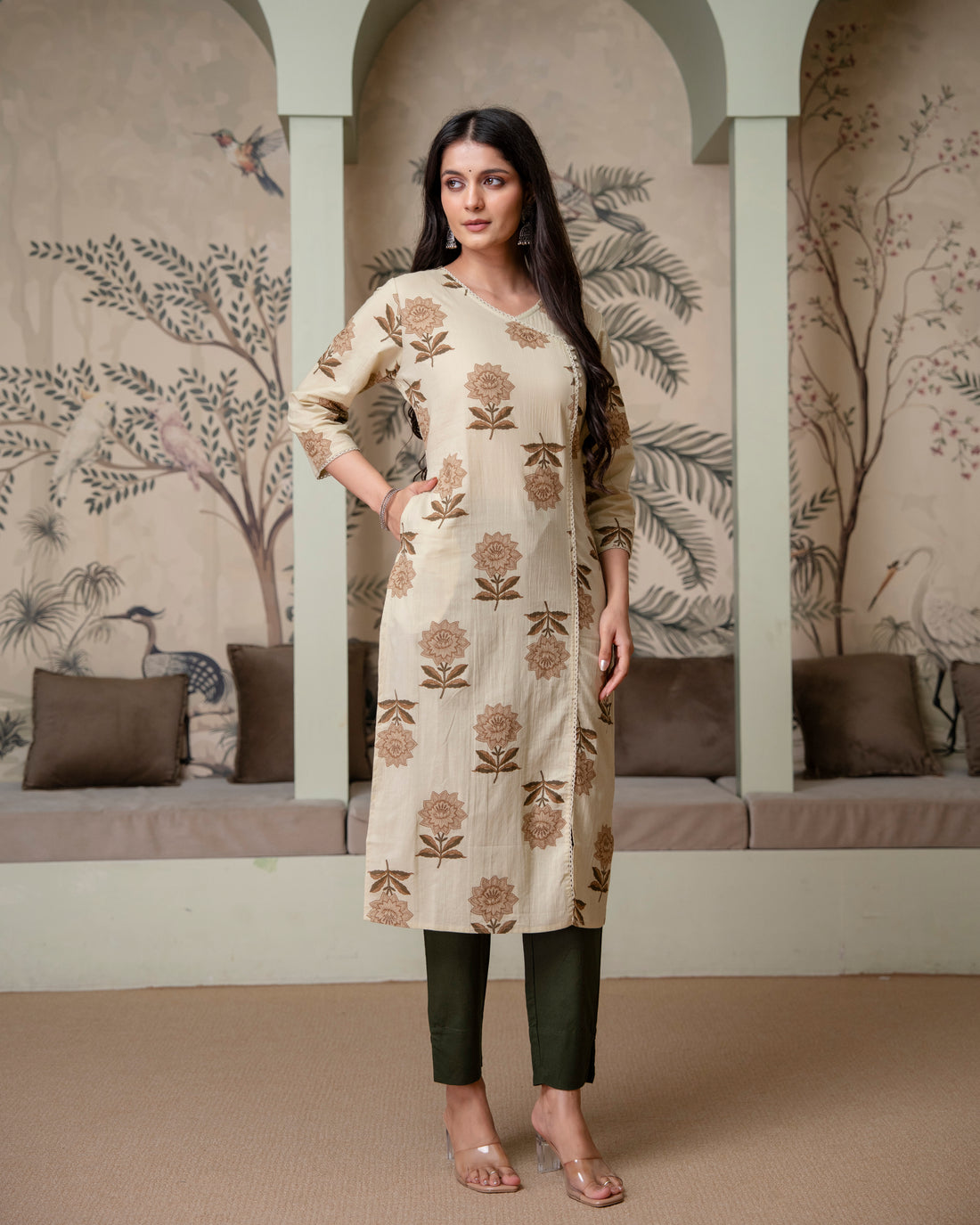 Rajeshwari Pure Cotton Angrakha Kurta