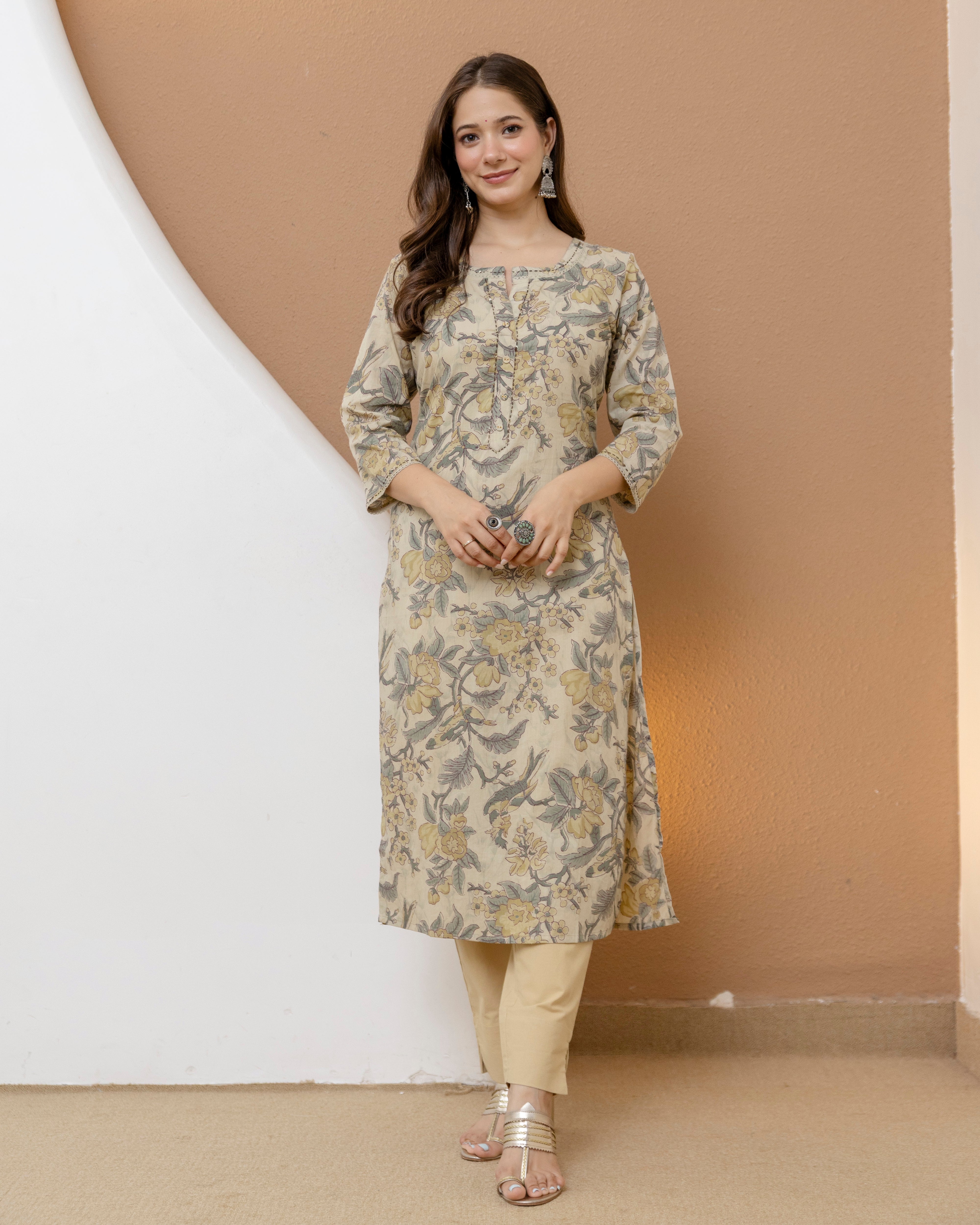 Tarunika Pure Cotton Straight Kurta