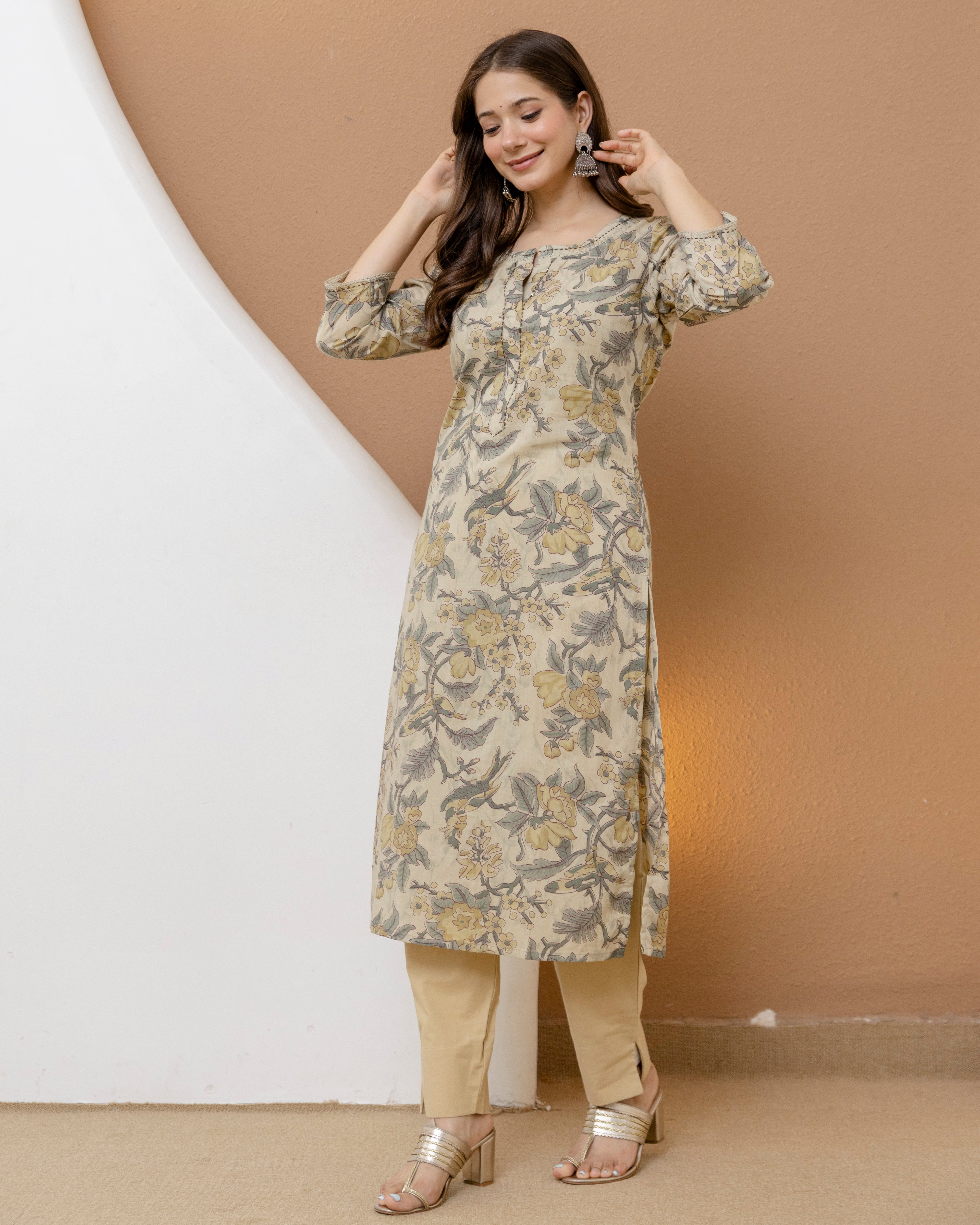Tarunika Pure Cotton Straight Kurta
