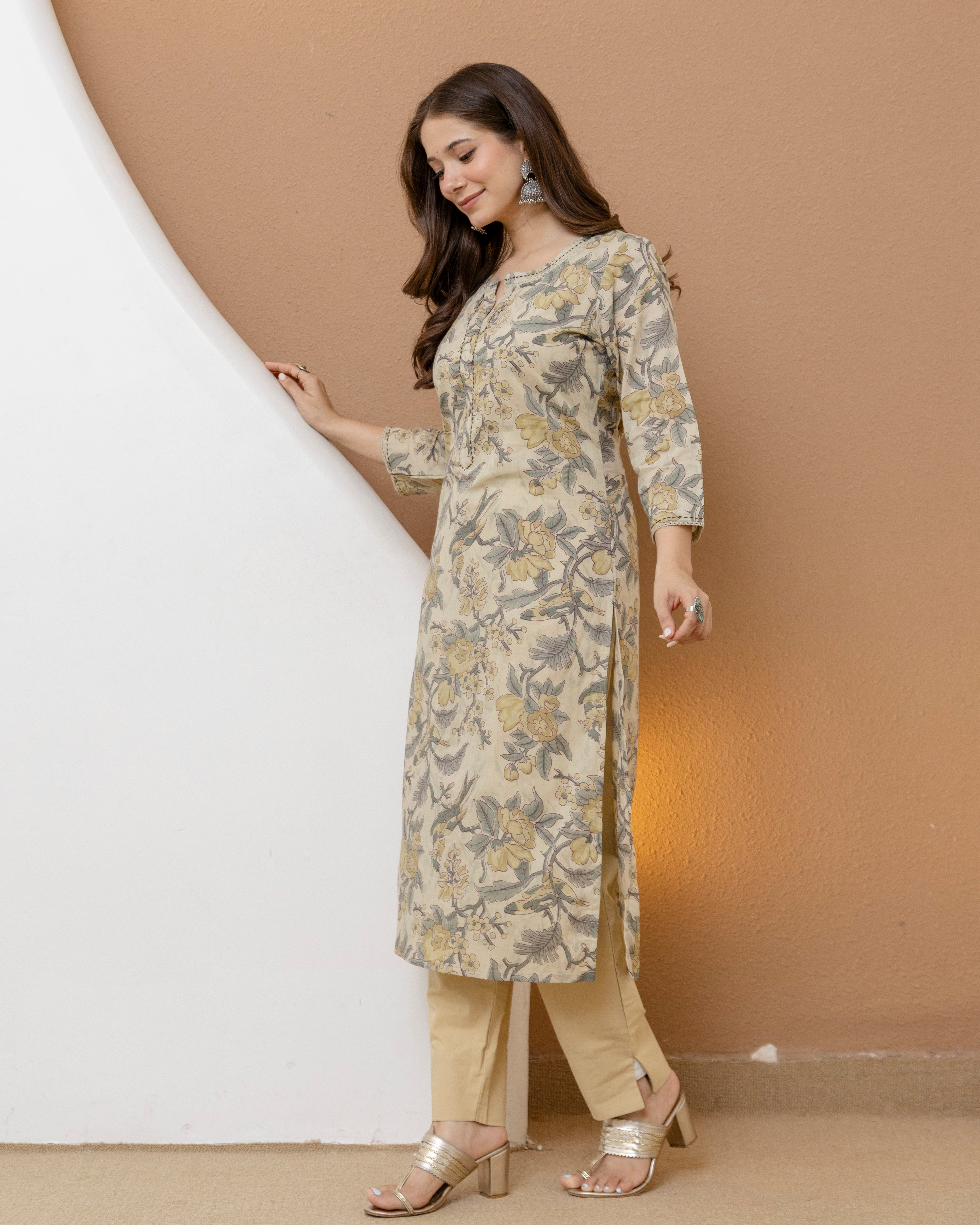 Tarunika Pure Cotton Straight Kurta