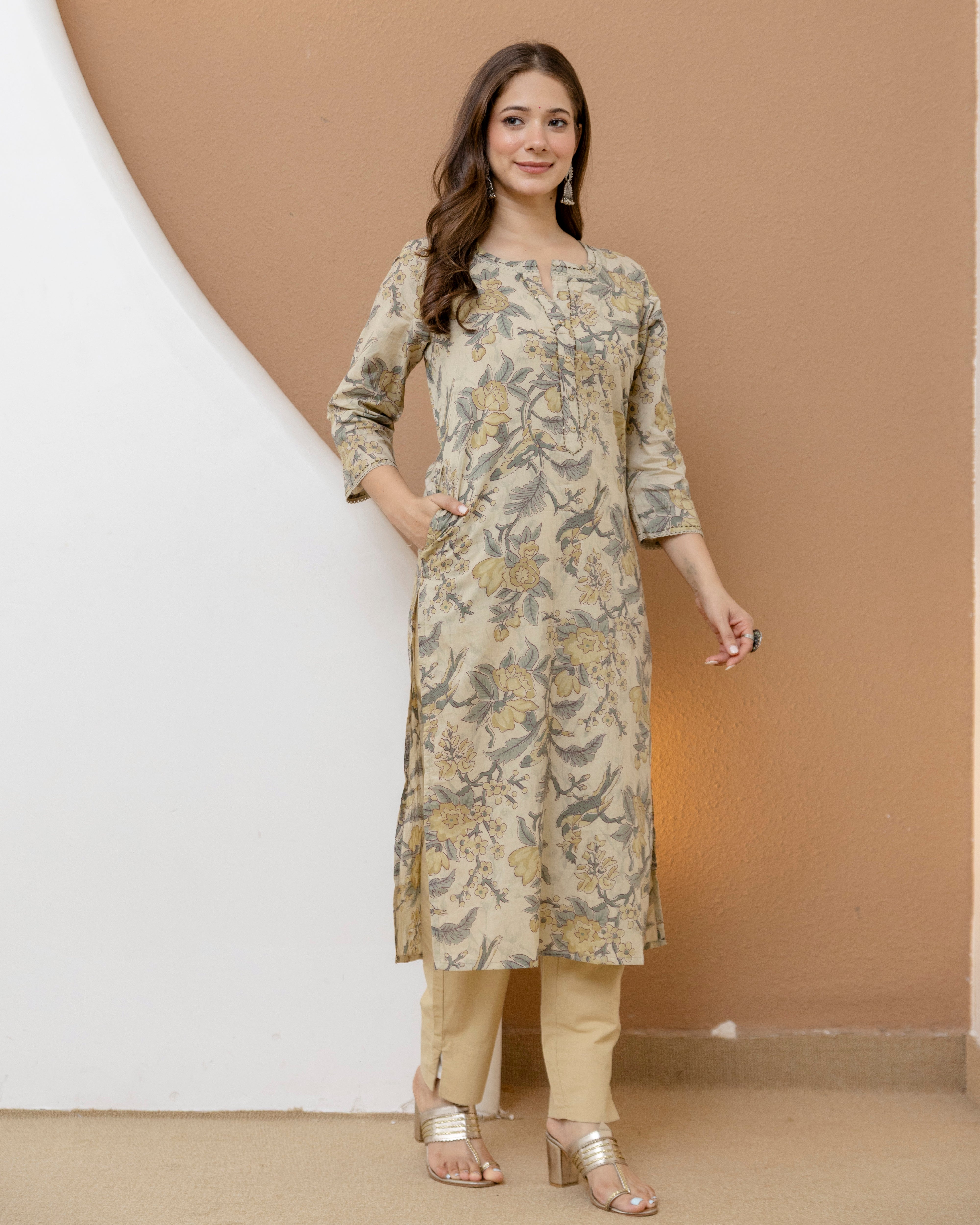 Tarunika Pure Cotton Straight Kurta
