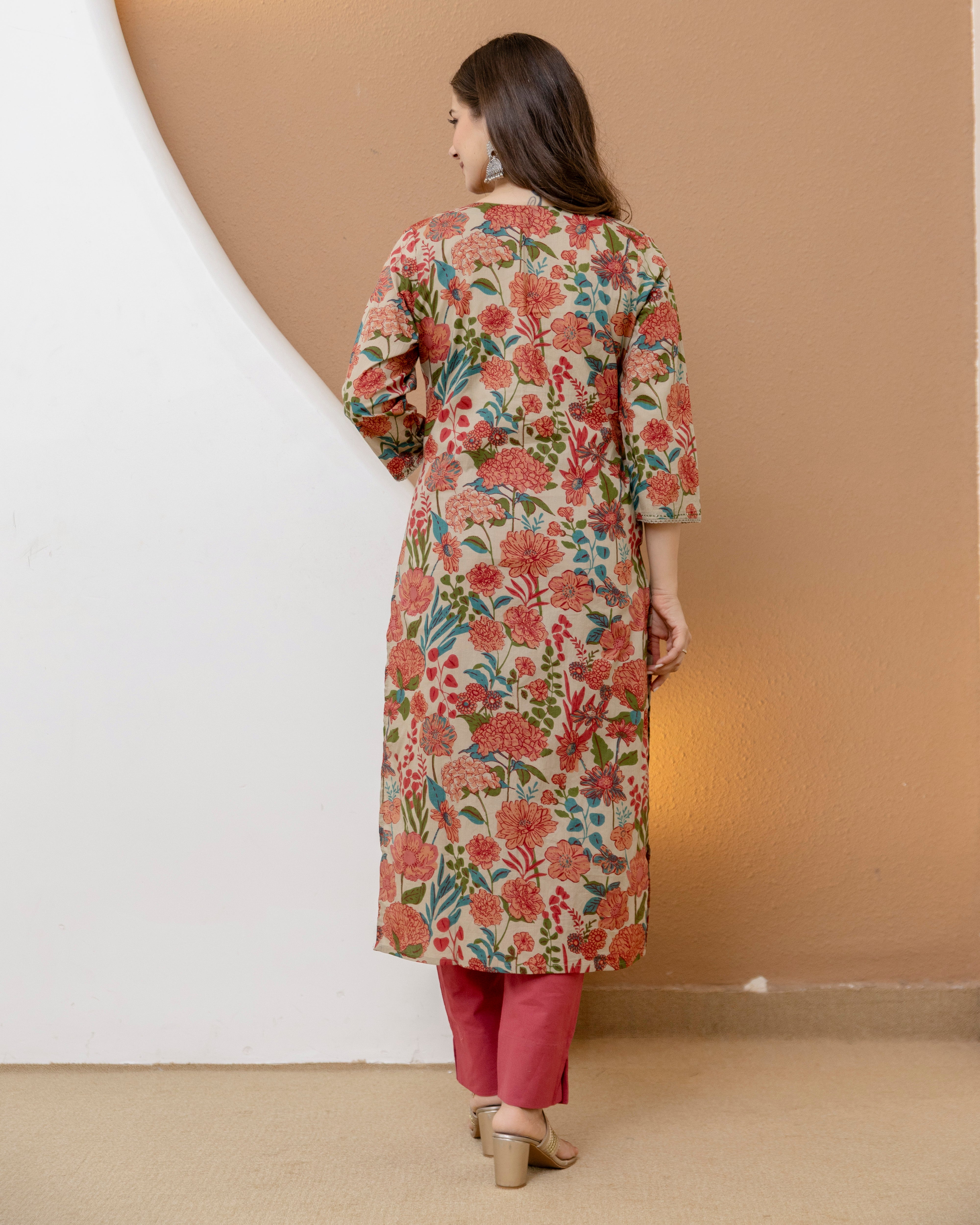 Pushpanjali Pure Cotton Straight Kurta
