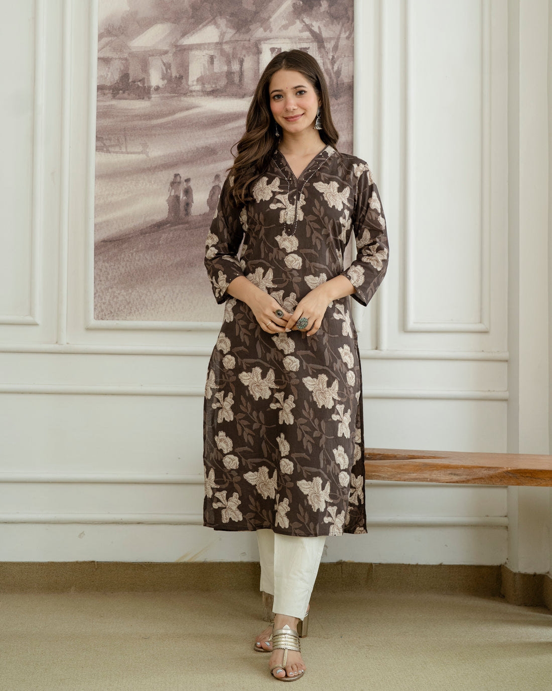 Nayantara Pure Cotton Straight Kurta