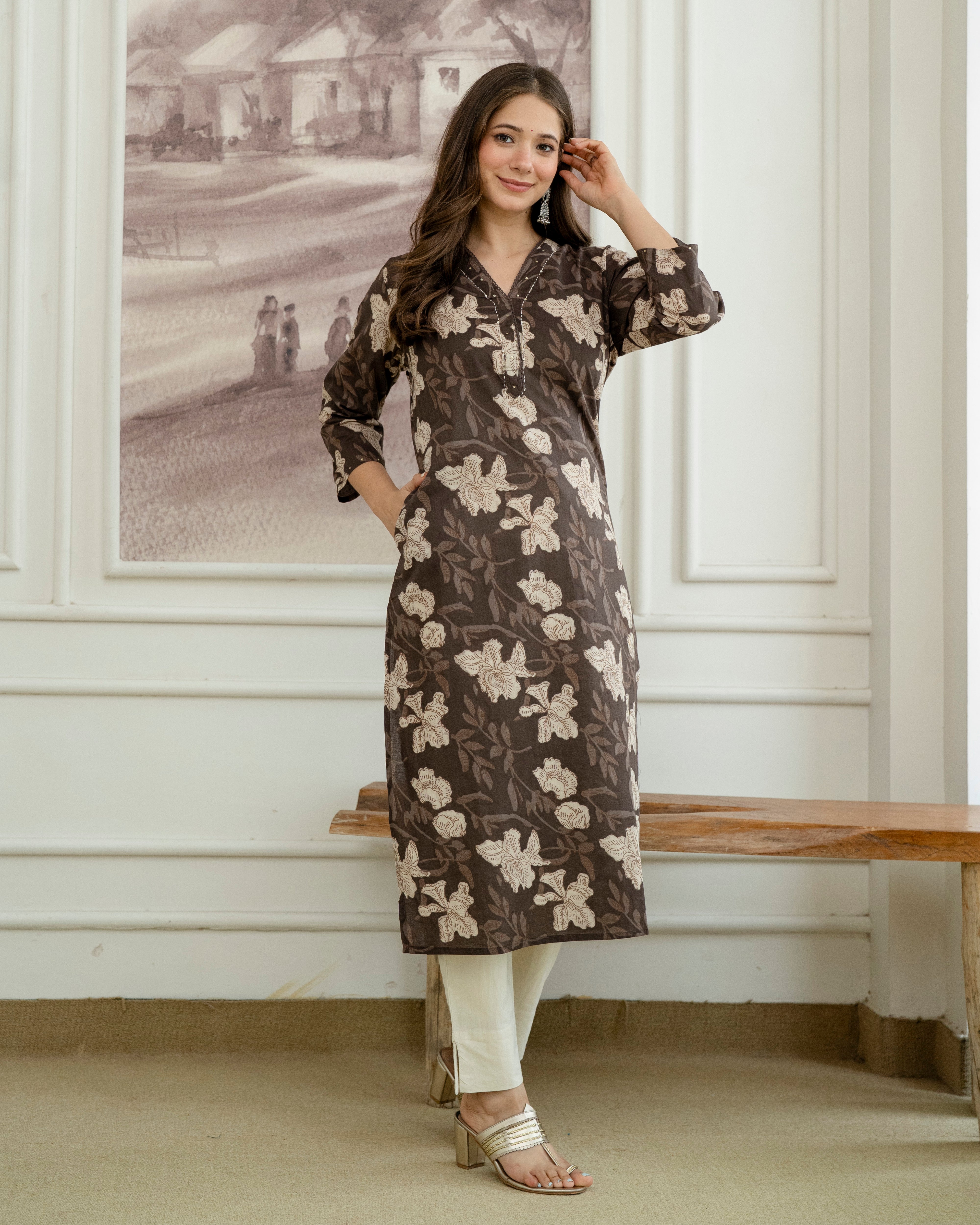 Nayantara Pure Cotton Straight Kurta