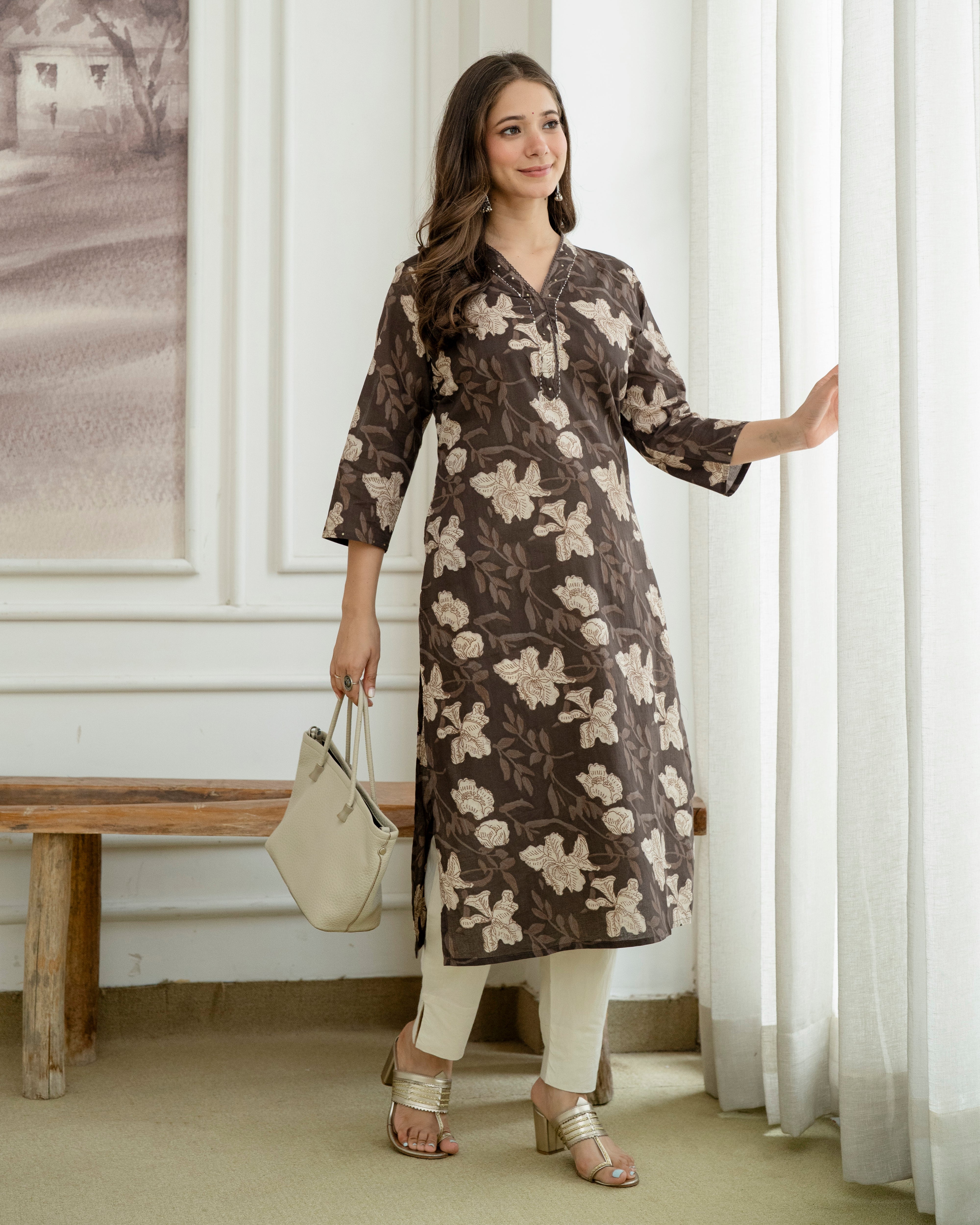 Nayantara Pure Cotton Straight Kurta