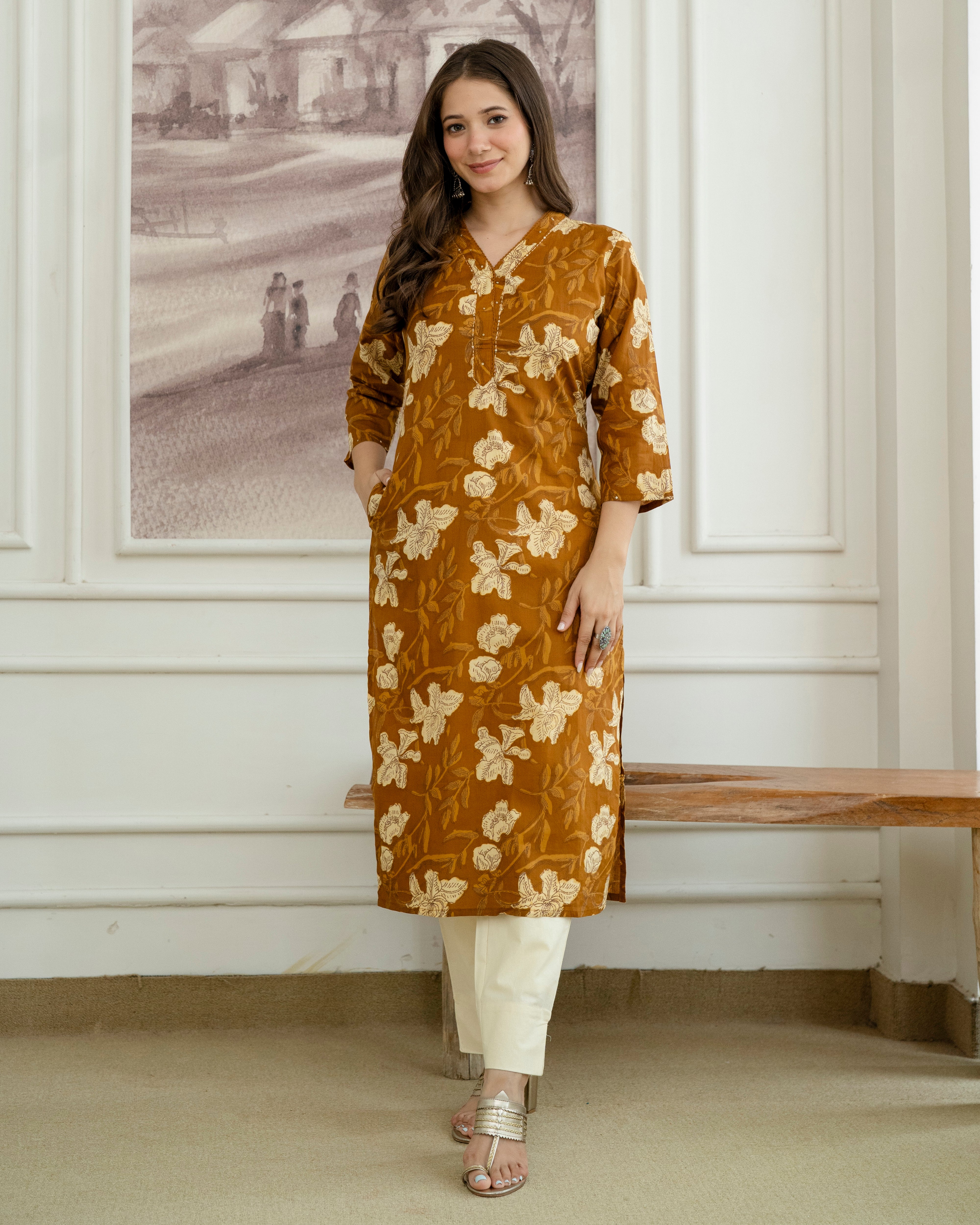 Kanak Pure Cotton Straight Kurta