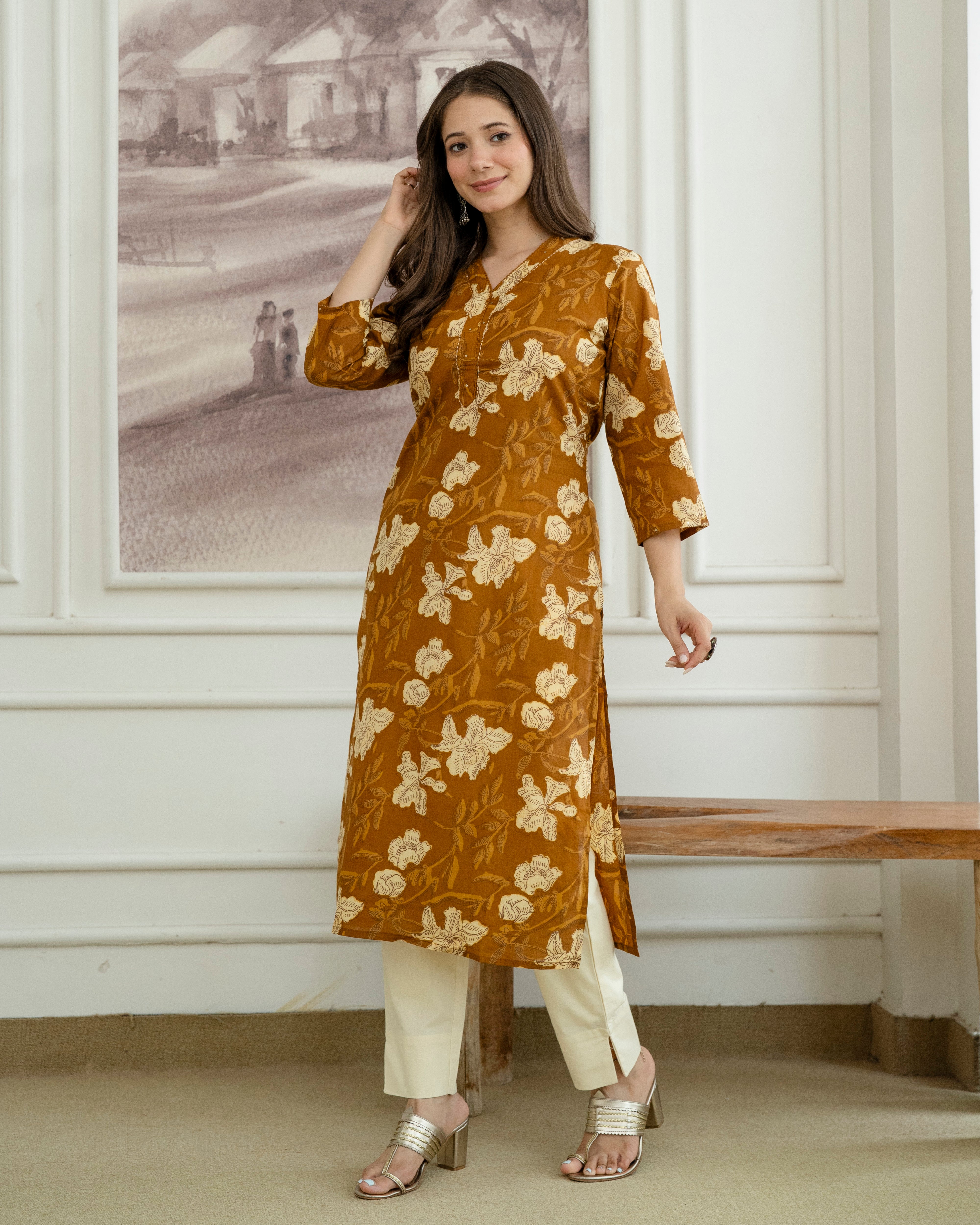 Kanak Pure Cotton Straight Kurta