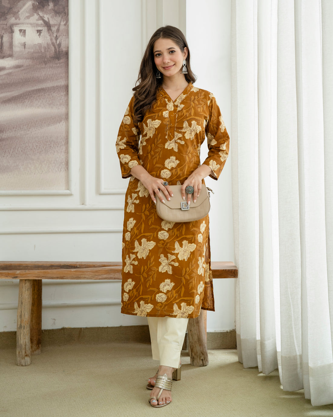 Kanak Pure Cotton Straight Kurta