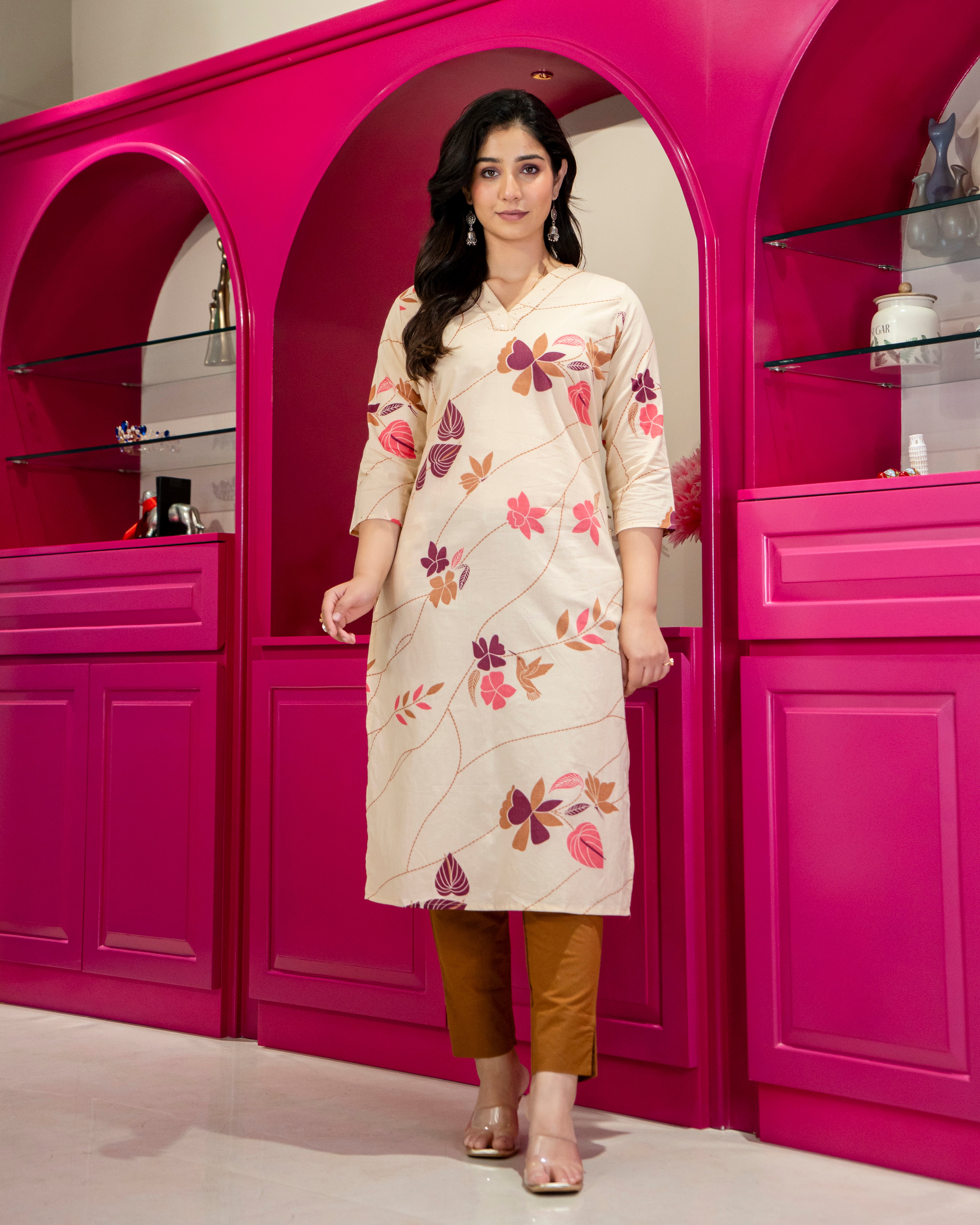 Kusumita Pure Cotton Straight Kurta