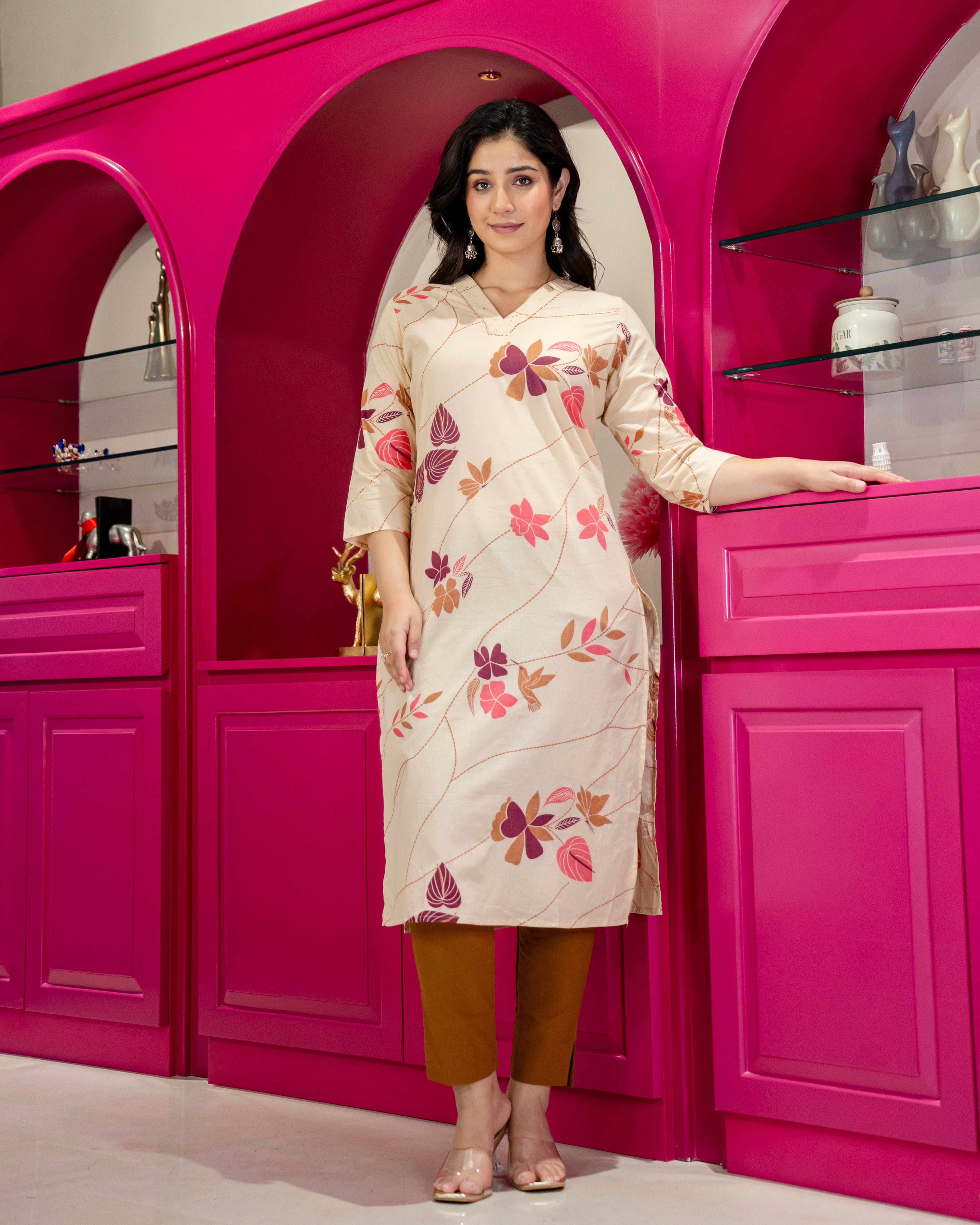Kusumita Pure Cotton Straight Kurta