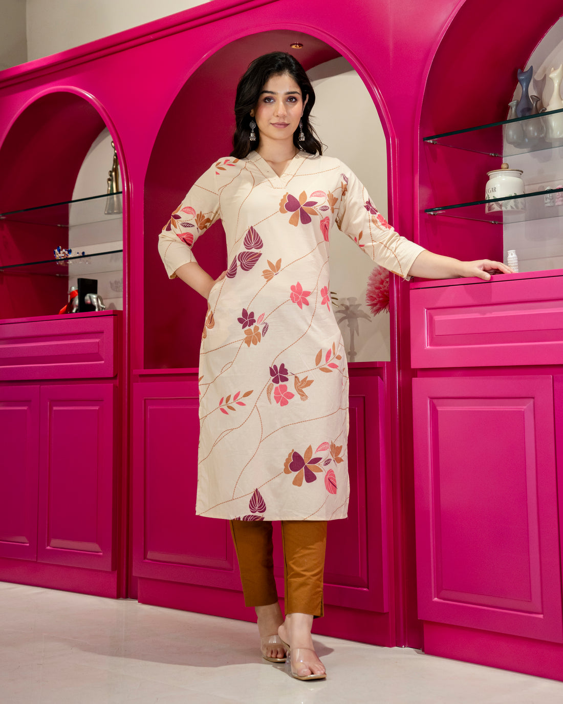Kusumita Pure Cotton Straight Kurta