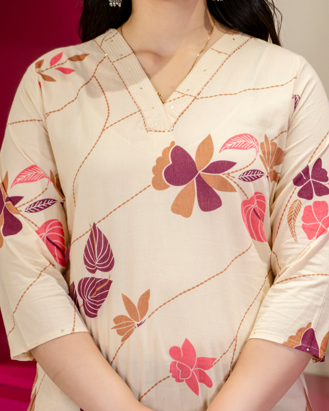 Kusumita Pure Cotton Straight Kurta