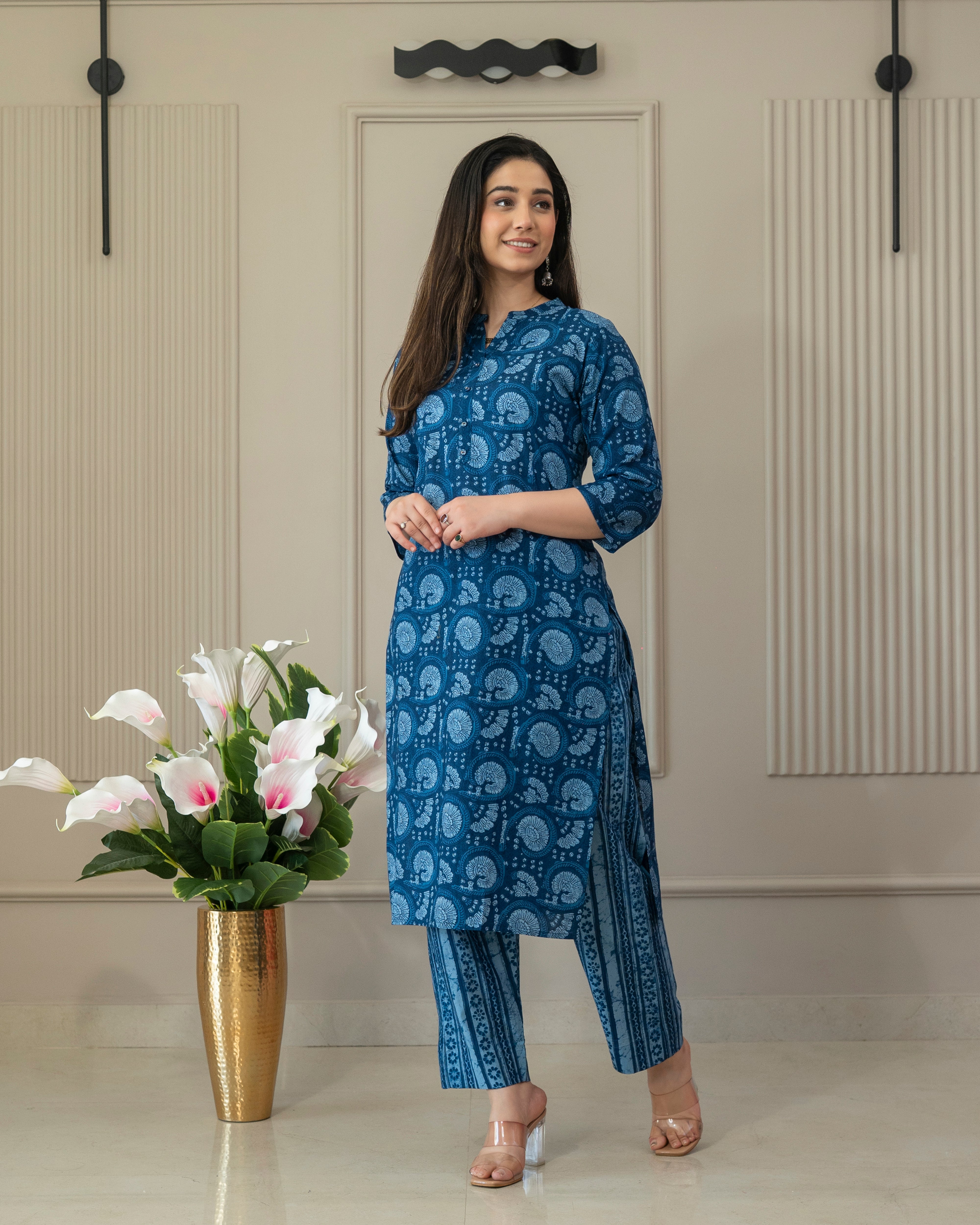 INDIGO VIRAASAT COTTON KURTA SET
