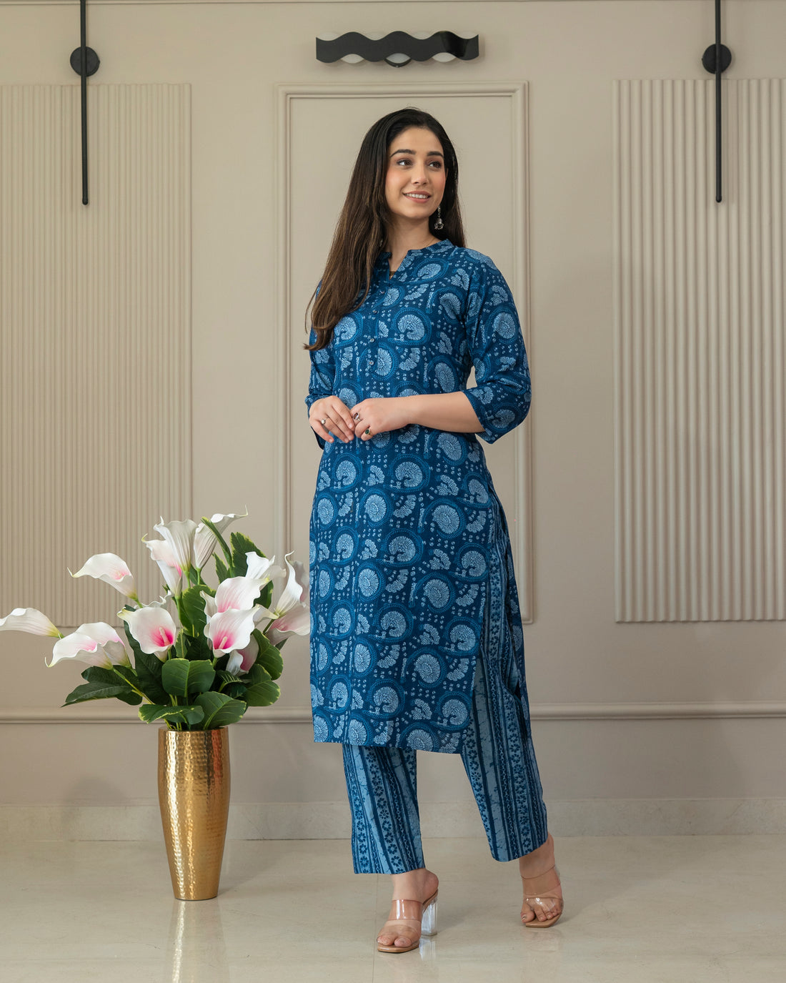 INDIGO VIRAASAT COTTON KURTA SET