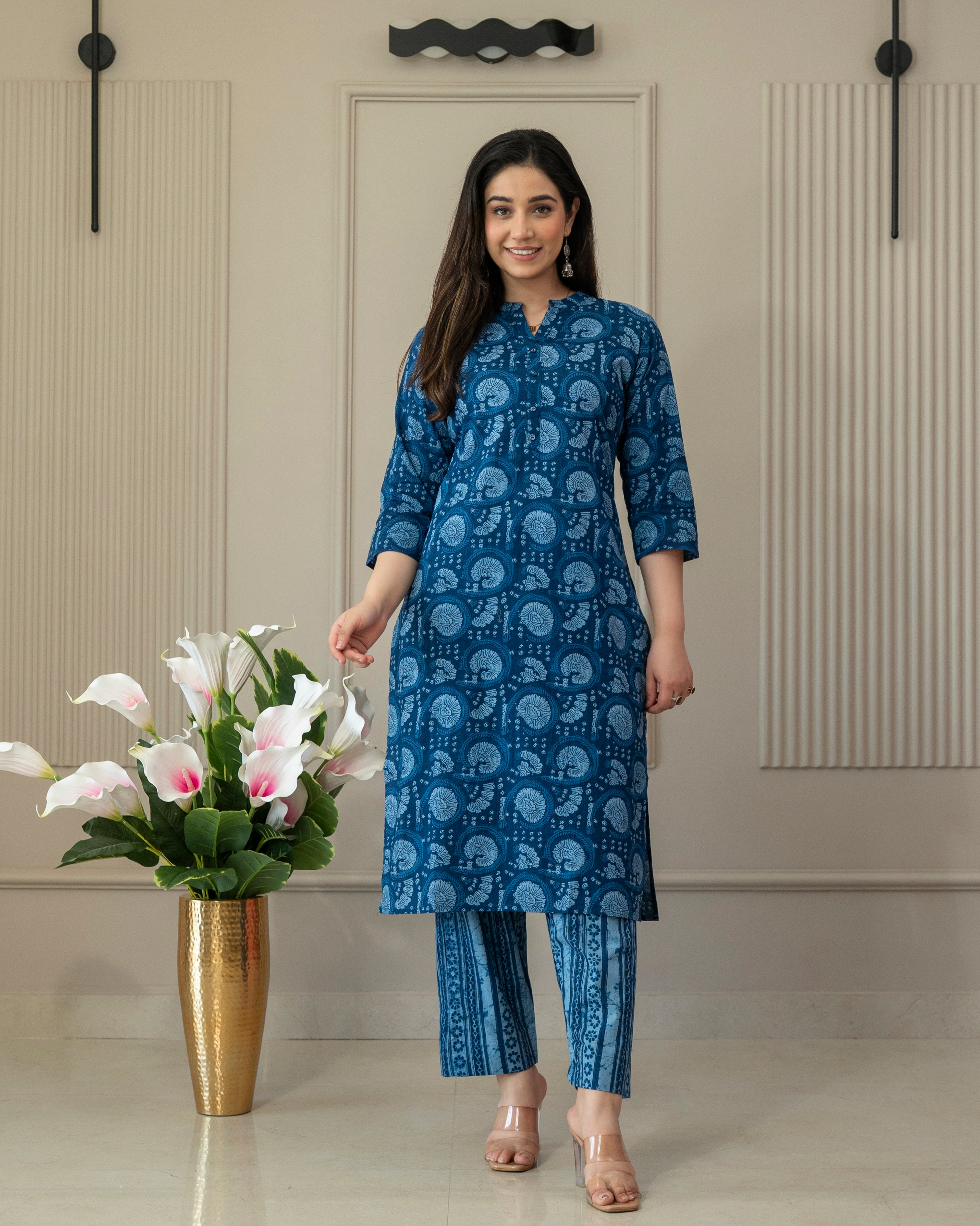INDIGO VIRAASAT COTTON KURTA SET