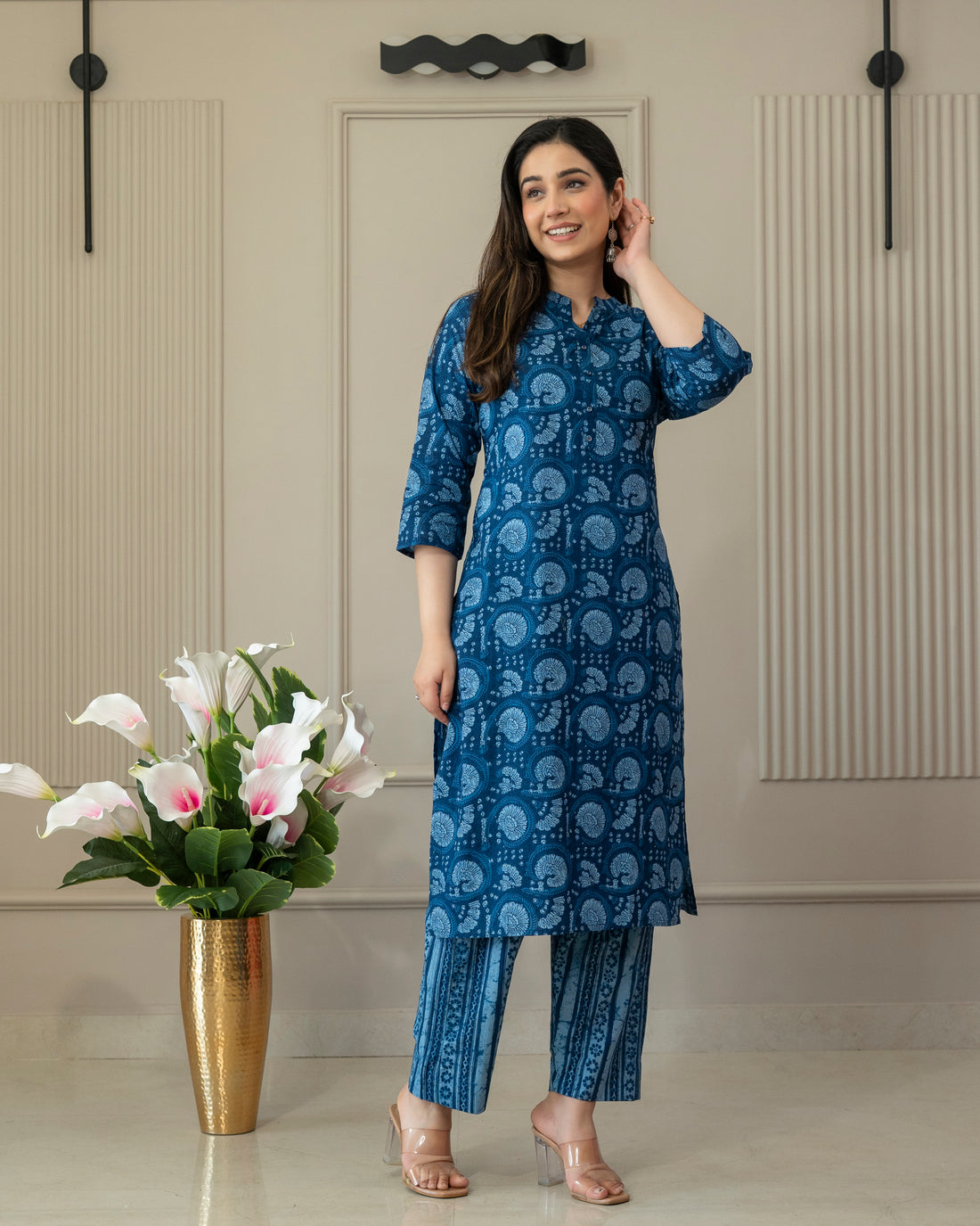 INDIGO VIRAASAT COTTON KURTA SET