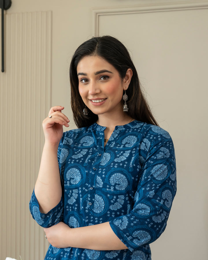 INDIGO VIRAASAT COTTON KURTA SET