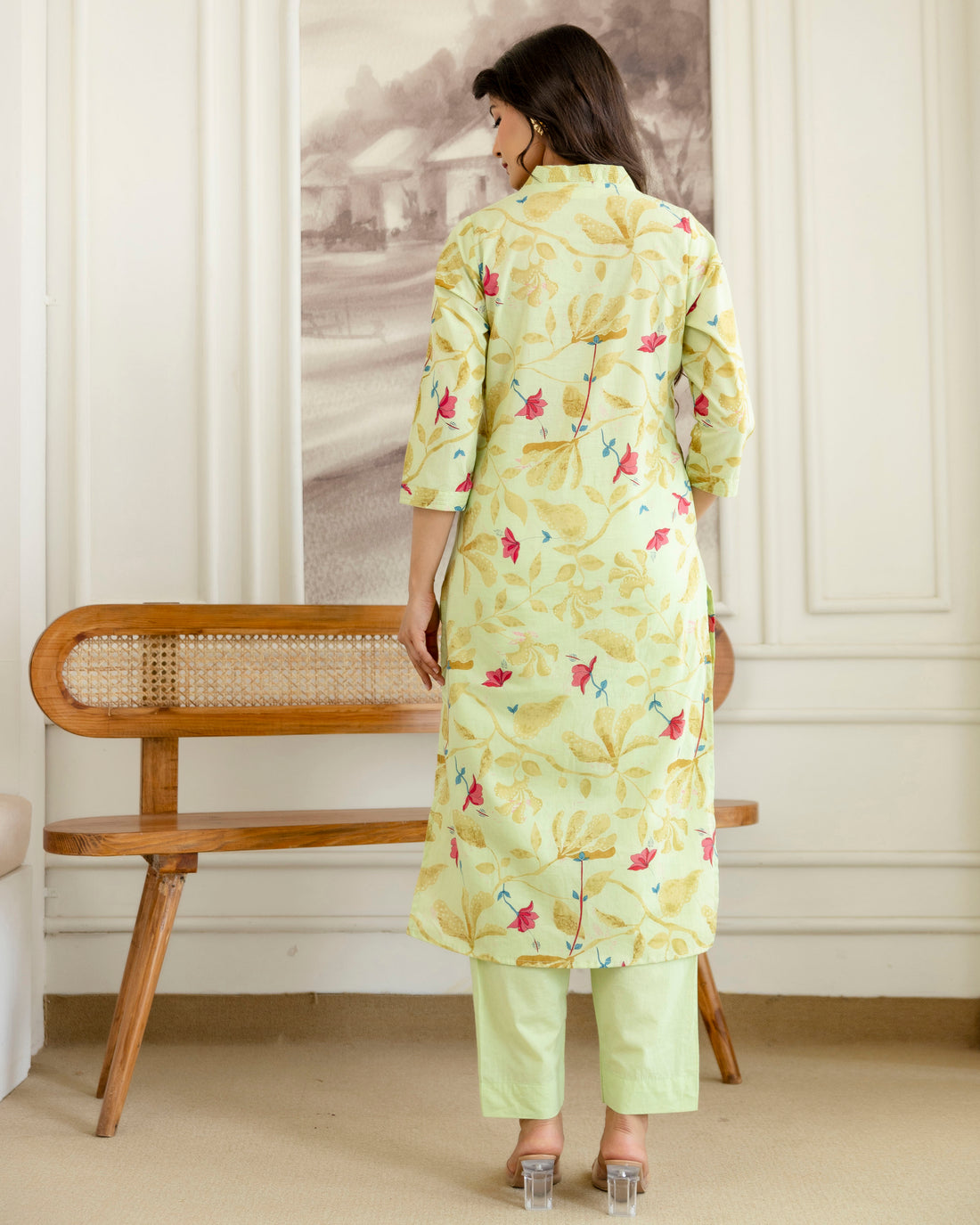 PANKHUDI PASTEL COTTON KURTA SET