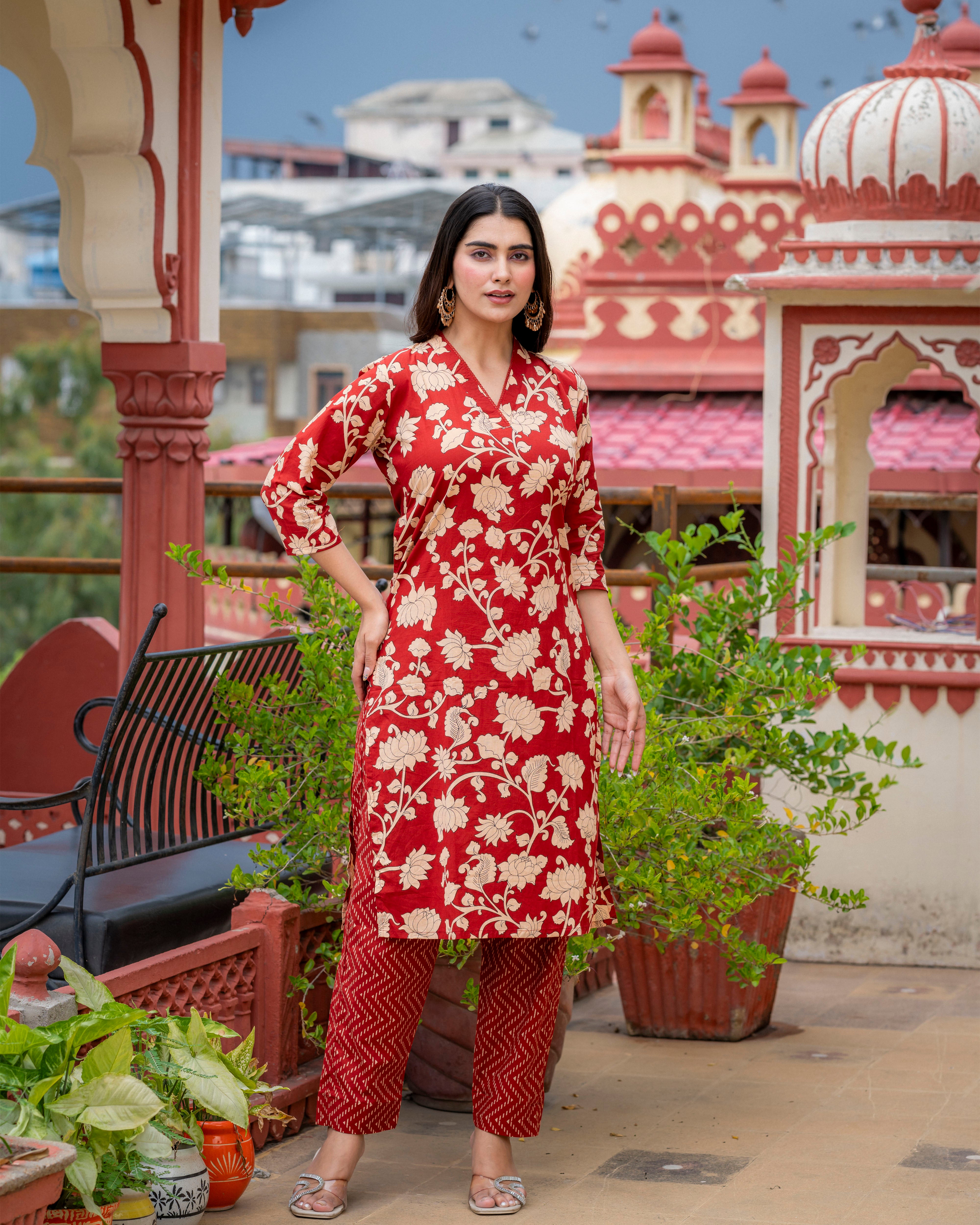 Raktika Pure Cotton Kurta Set