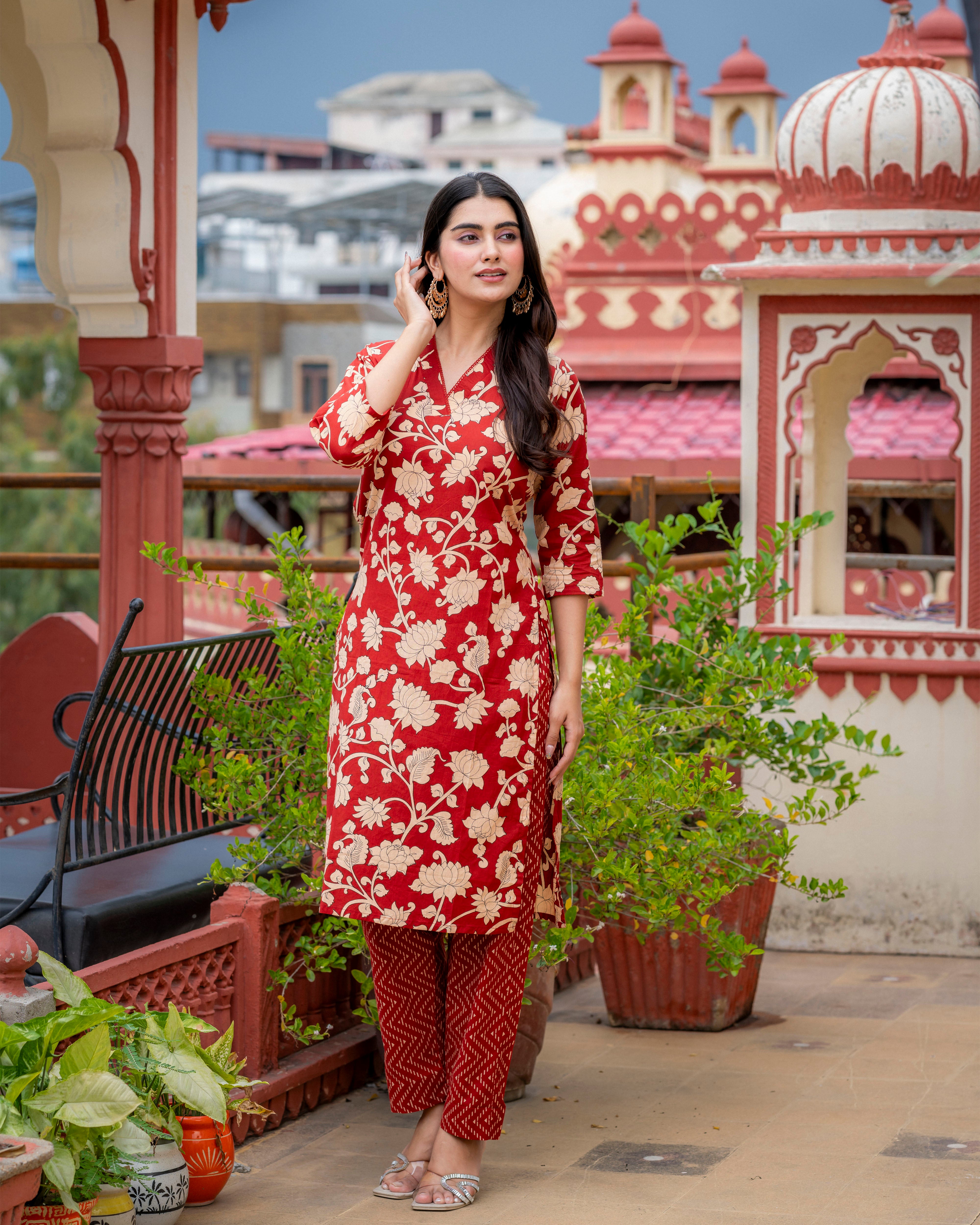 Raktika Pure Cotton Kurta Set