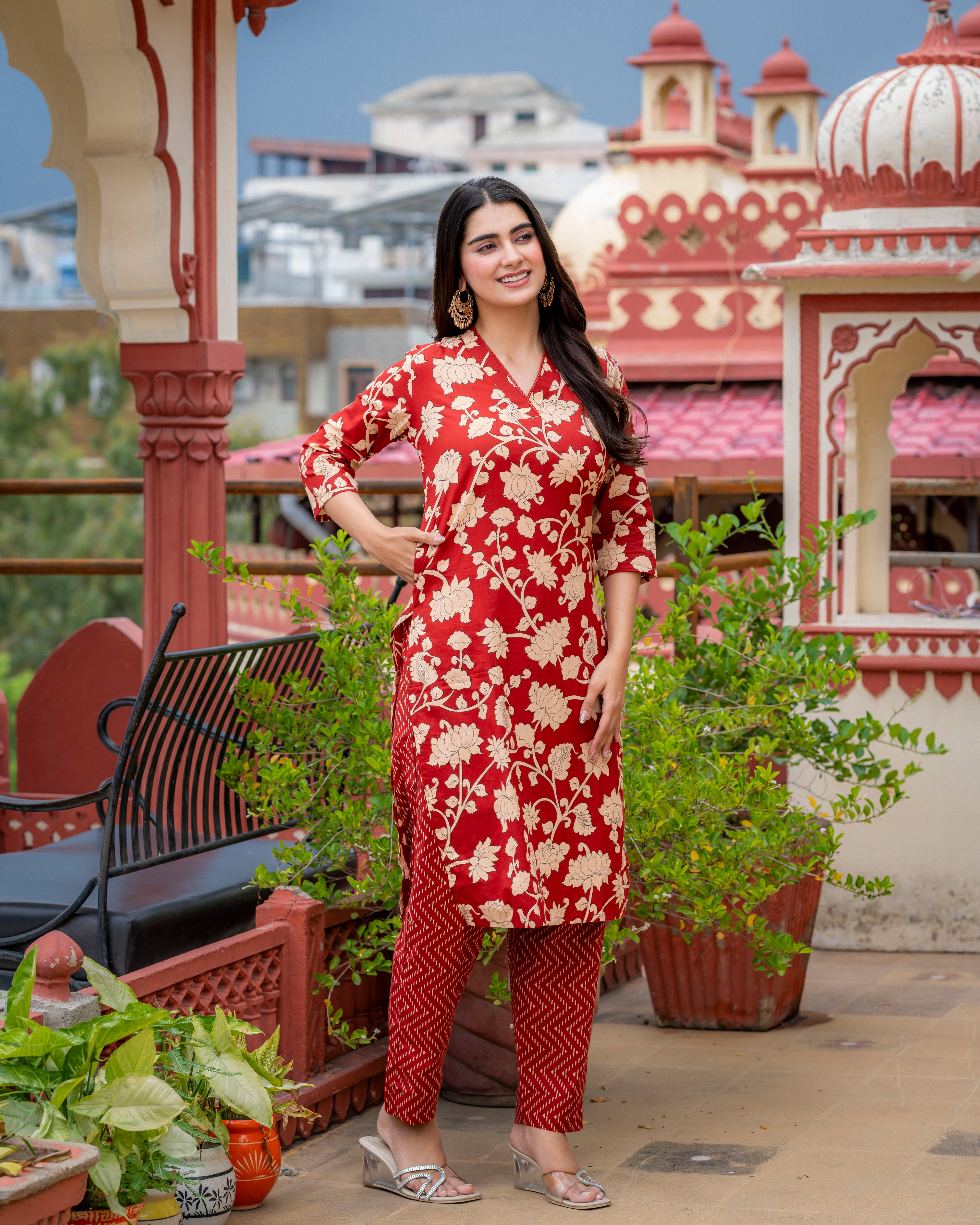 Raktika Pure Cotton Kurta Set