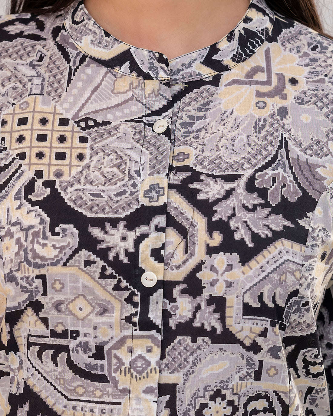 The 'Samara' Geometric Short Top