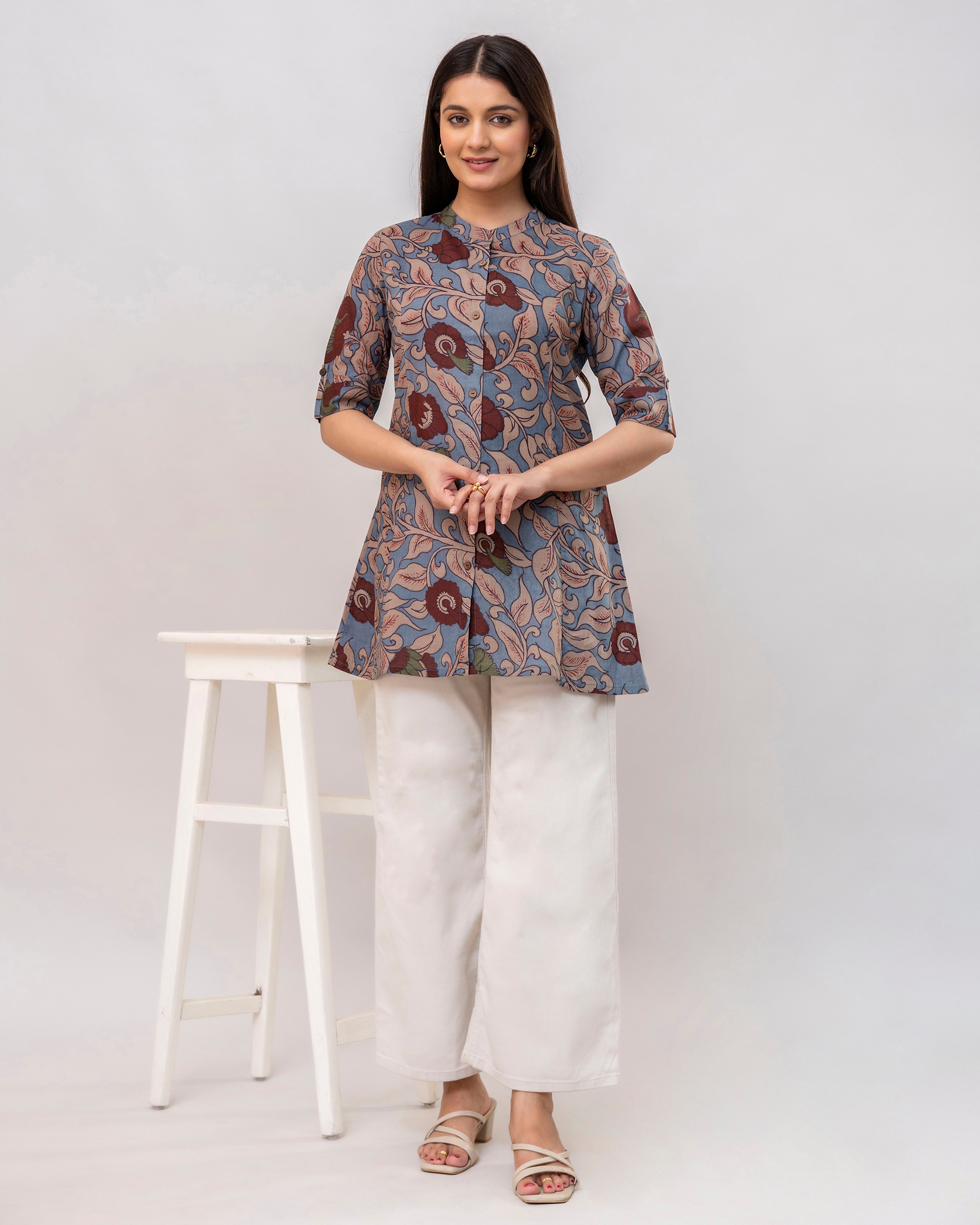 The 'Tara' Block Print Short Tops