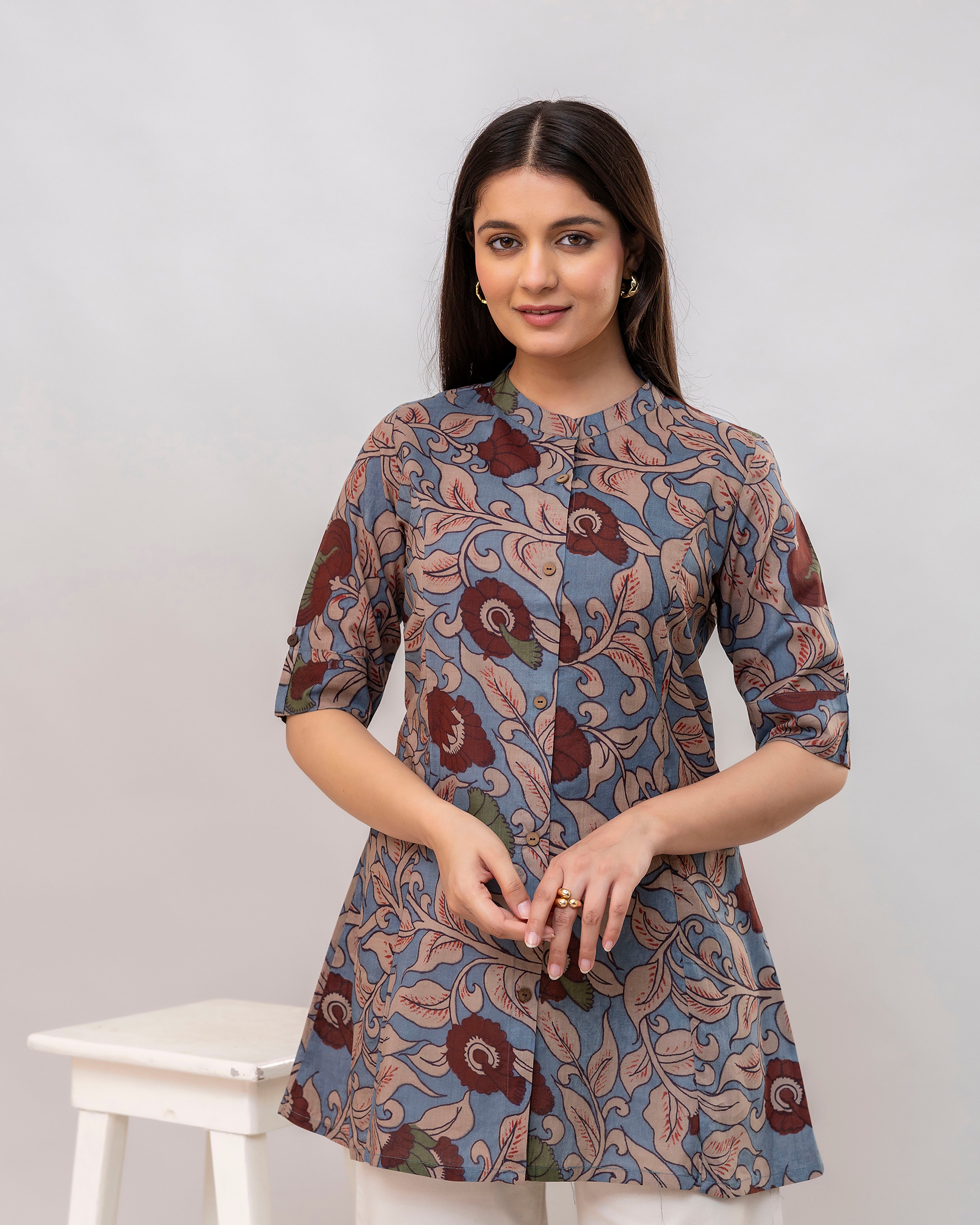 The 'Tara' Block Print Short Tops