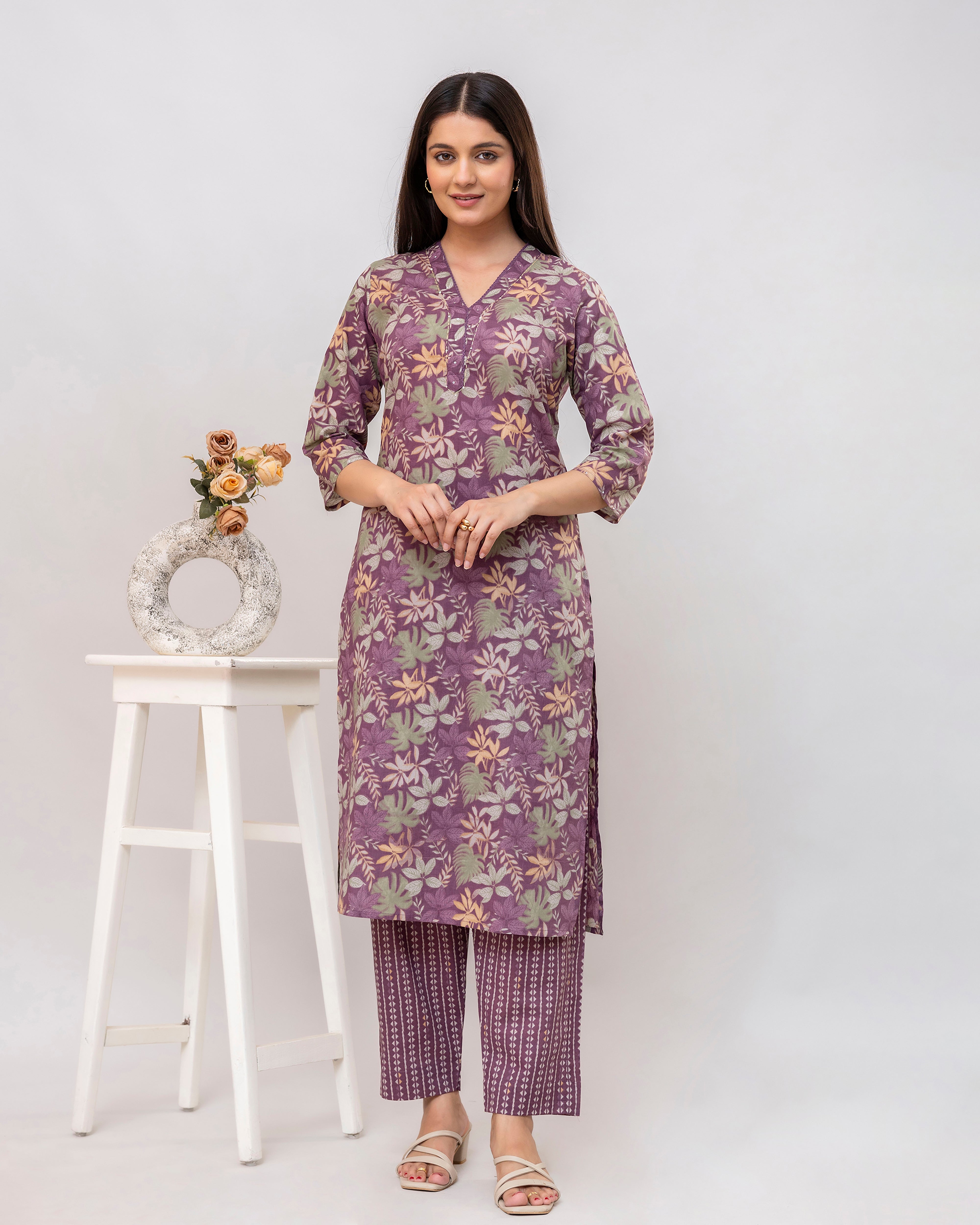 The 'Lavanya' Floral Print Kurta Set