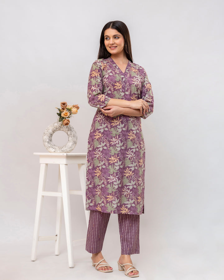 The 'Lavanya' Floral Print Kurta Set