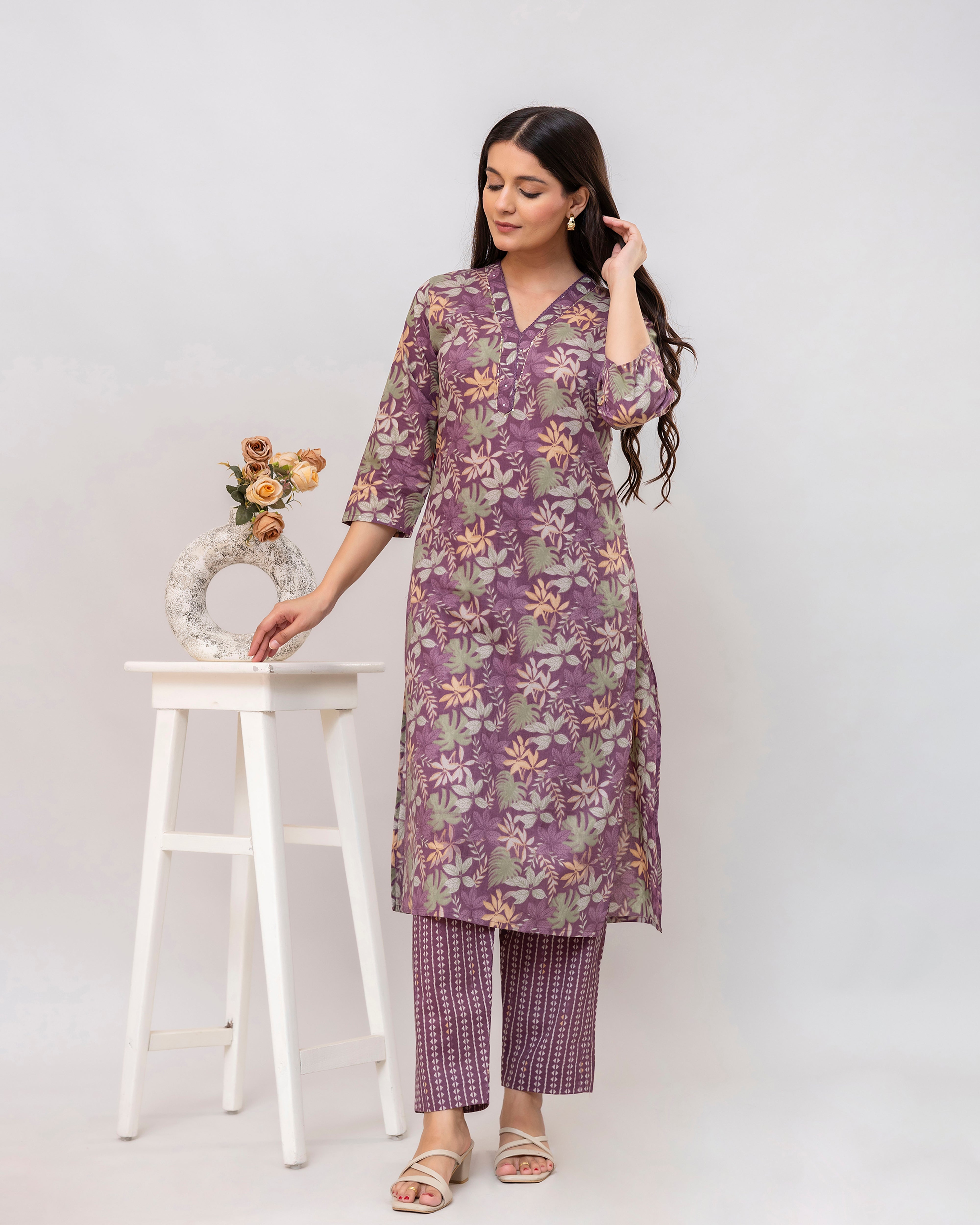 The 'Lavanya' Floral Print Kurta Set