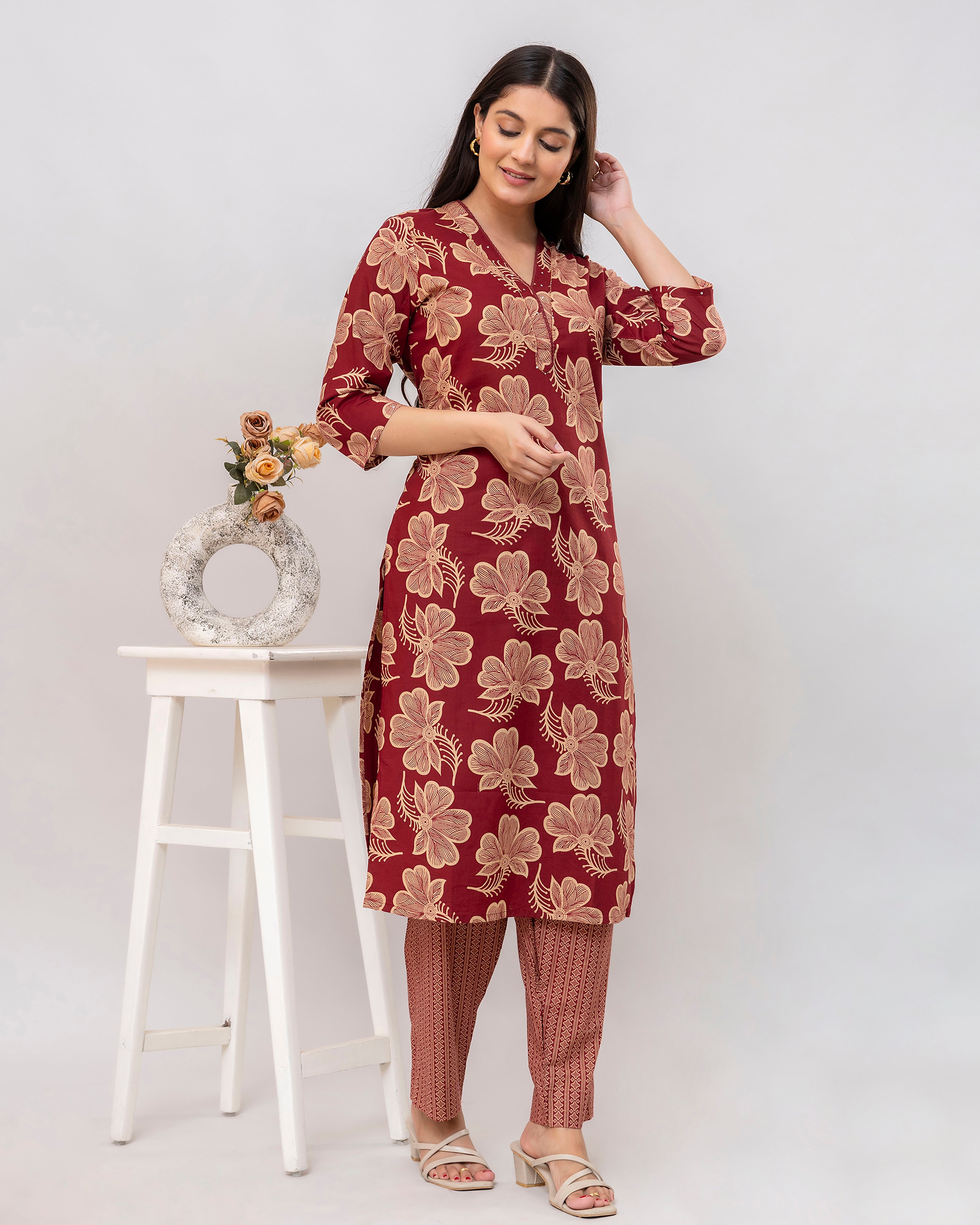 The 'Rati' Floral Print Kurta Set