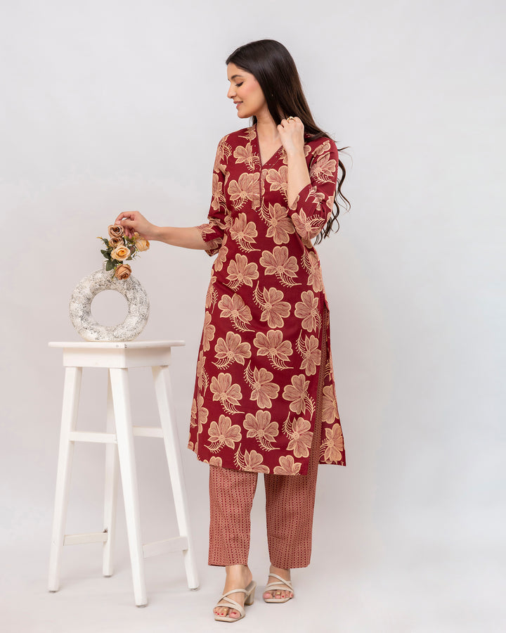 The 'Rati' Floral Print Kurta Set