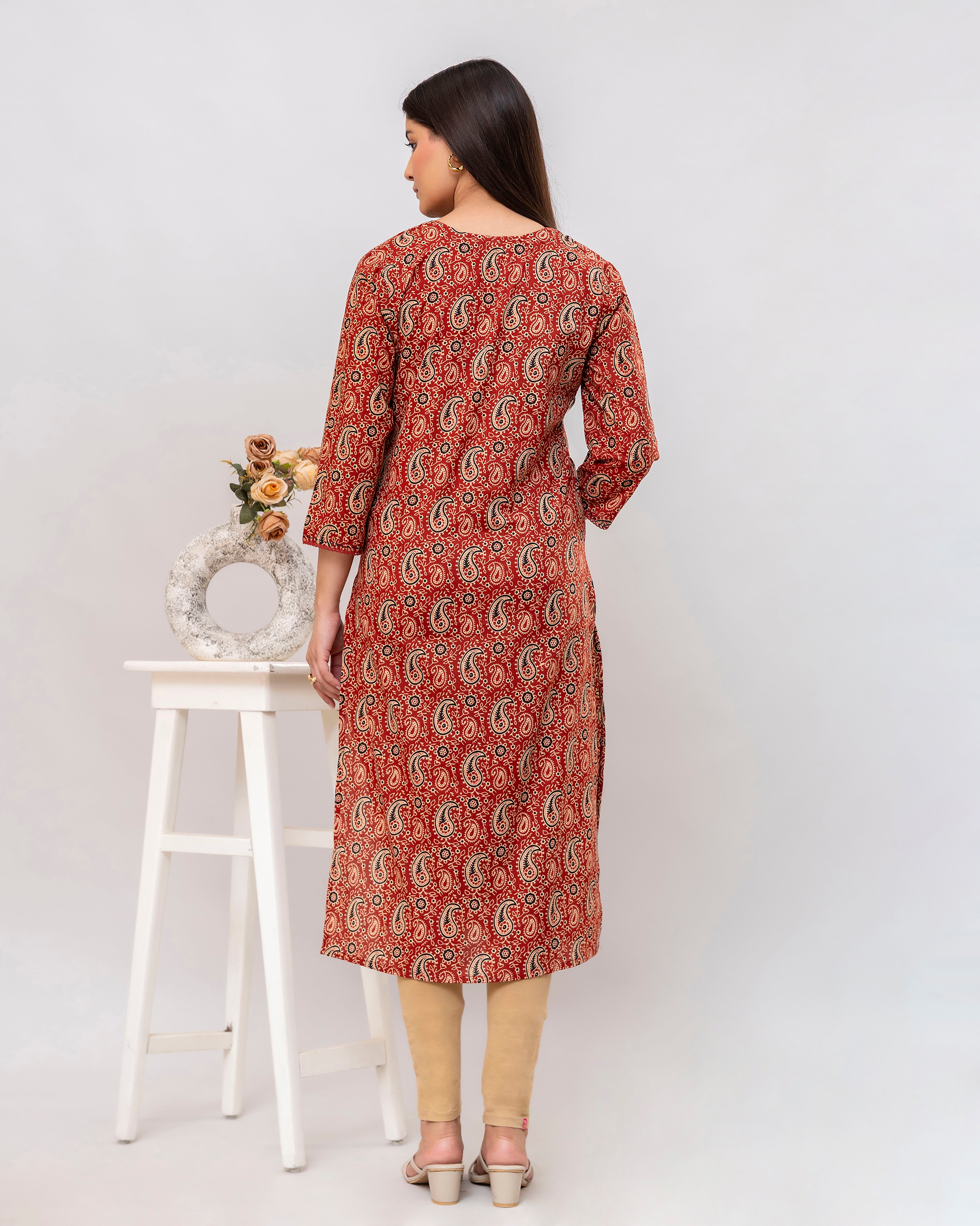 The 'Saanvi' Ajrakh Print Kurta