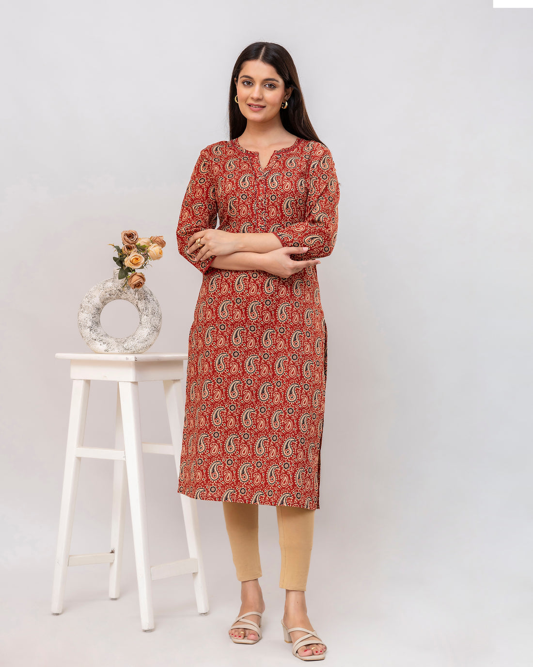 The 'Saanvi' Ajrakh Print Kurta