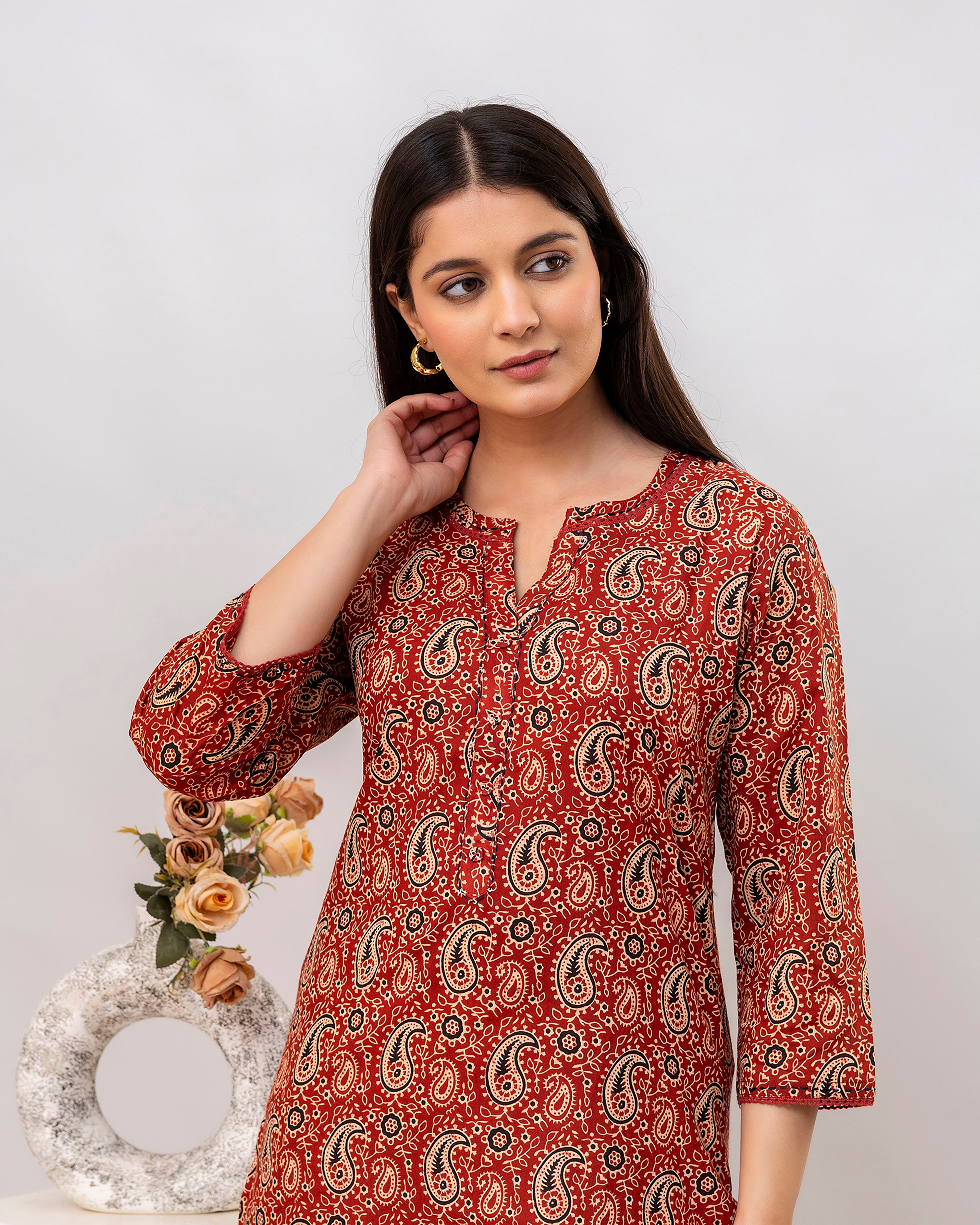 The 'Saanvi' Ajrakh Print Kurta